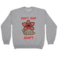 Dont Shop Adopt Demogorgon Crewneck - Adult & Kids T-Shirts, Sweatshirts & Hoodies apparel design preview 1
