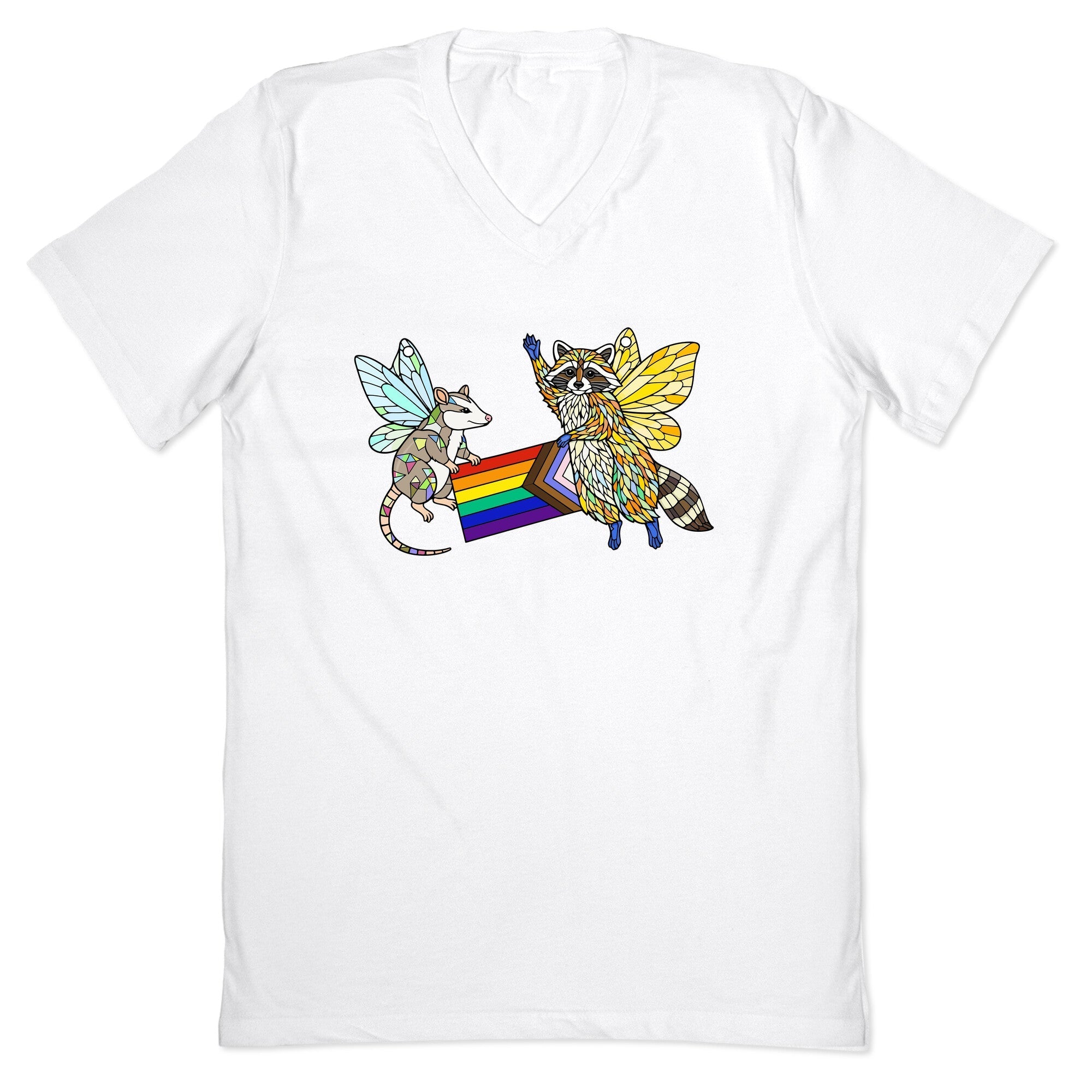 LGBTQ Fairies V-Neck - Adult & Kids T-Shirts, Sweatshirts & Hoodies apparel design preview 1