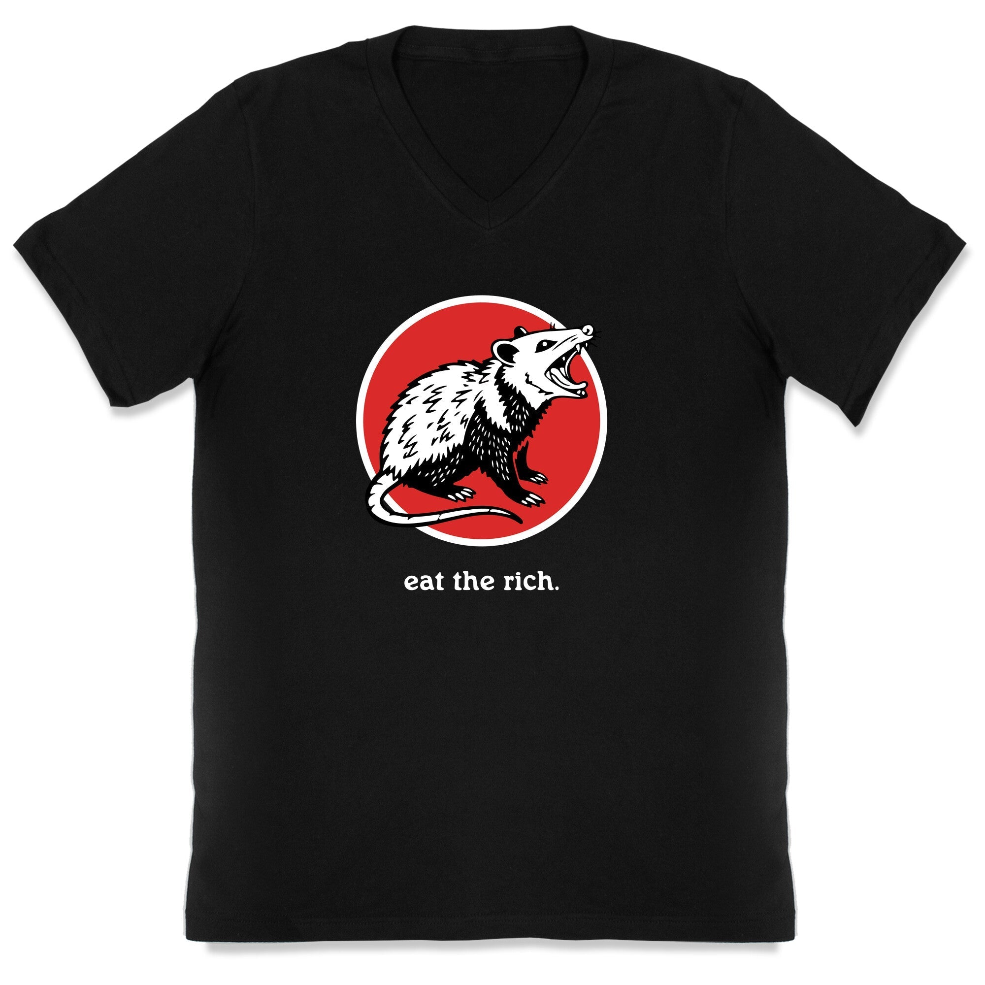 Eat The Rich V-Neck - Adult & Kids T-Shirts, Sweatshirts & Hoodies apparel design preview 1
