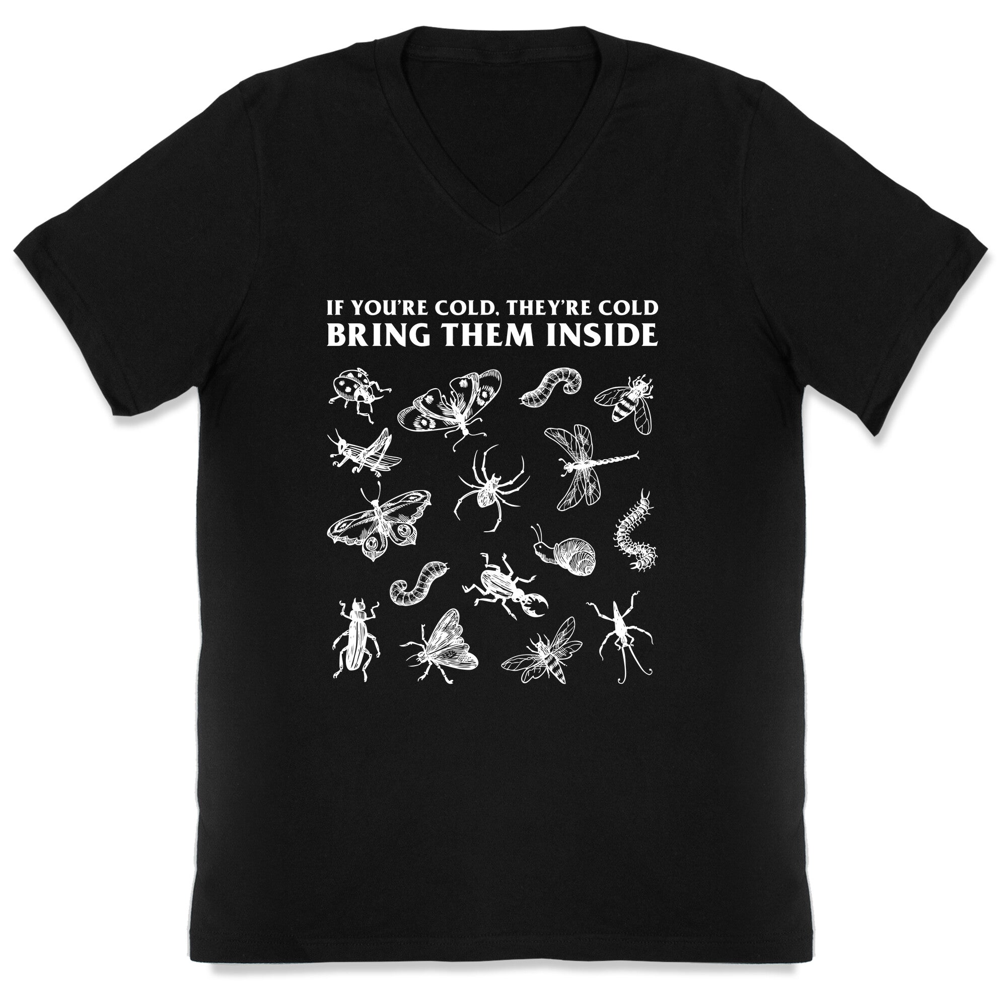 Bring Them Bugs Inside V-Neck - Adult & Kids T-Shirts, Sweatshirts & Hoodies apparel design preview 1