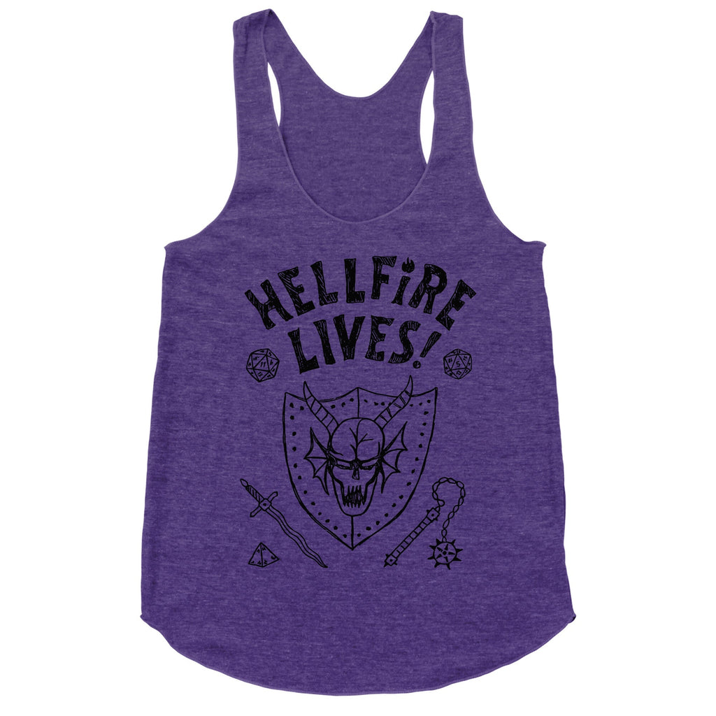 Hellfire Lives! Racerback Tank - Adult & Kids T-Shirts, Sweatshirts & Hoodies apparel design preview 1