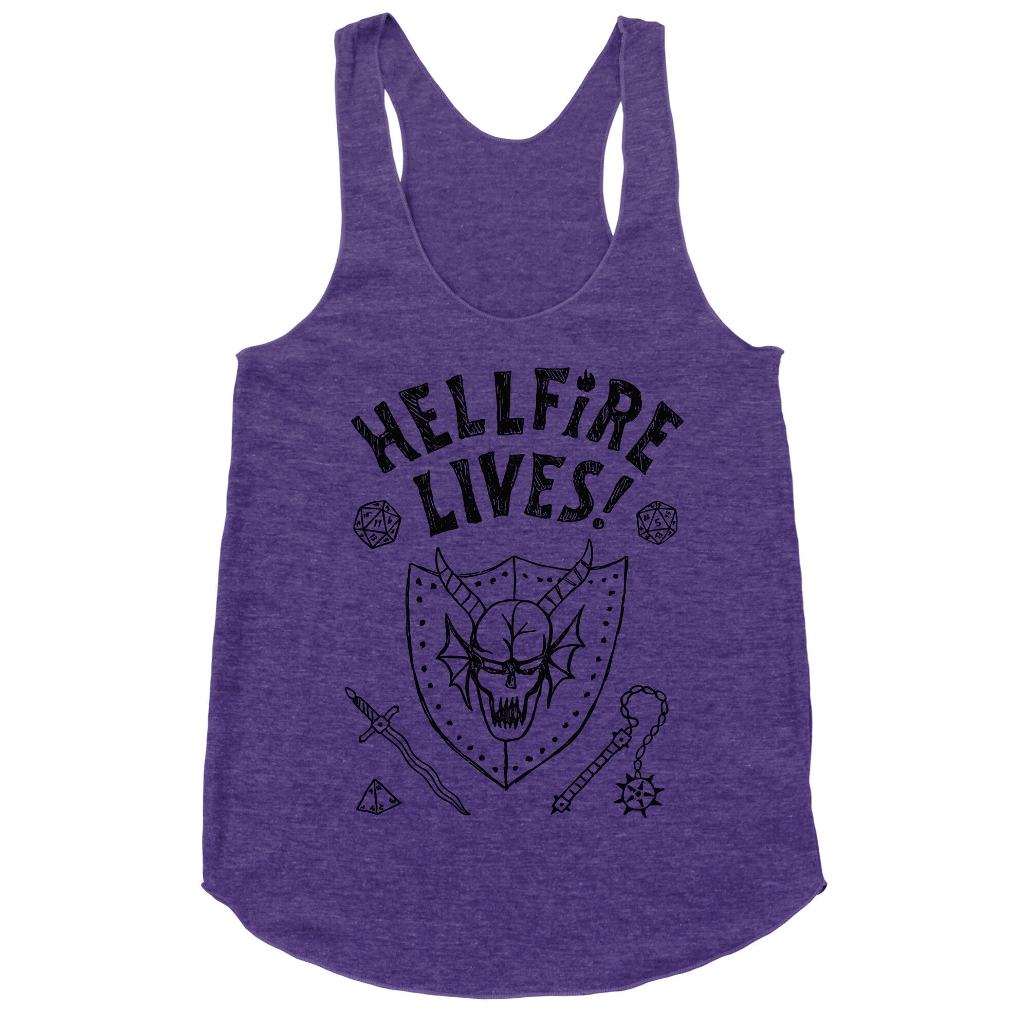 Hellfire Lives! Racerback Tank - Adult & Kids T-Shirts, Sweatshirts & Hoodies apparel design preview 1