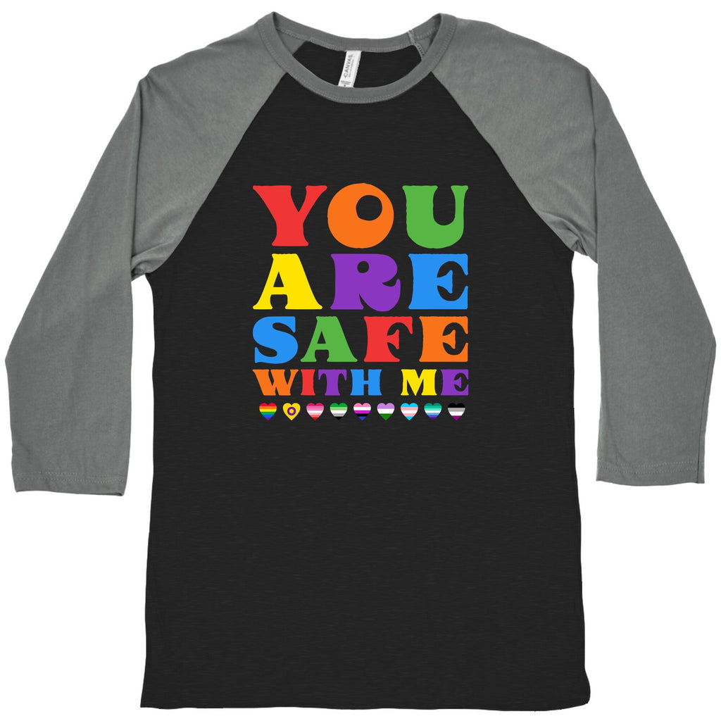 You Are Safe With Me Baseball - Adult & Kids T-Shirts, Sweatshirts & Hoodies apparel design preview 1