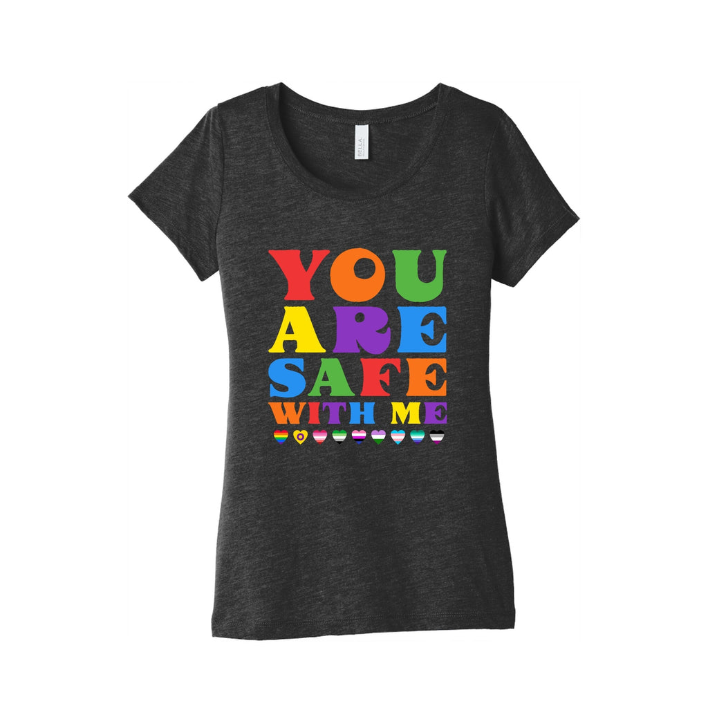 You Are Safe With Me Womens Triblend - Adult & Kids T-Shirts, Sweatshirts & Hoodies apparel design preview 1