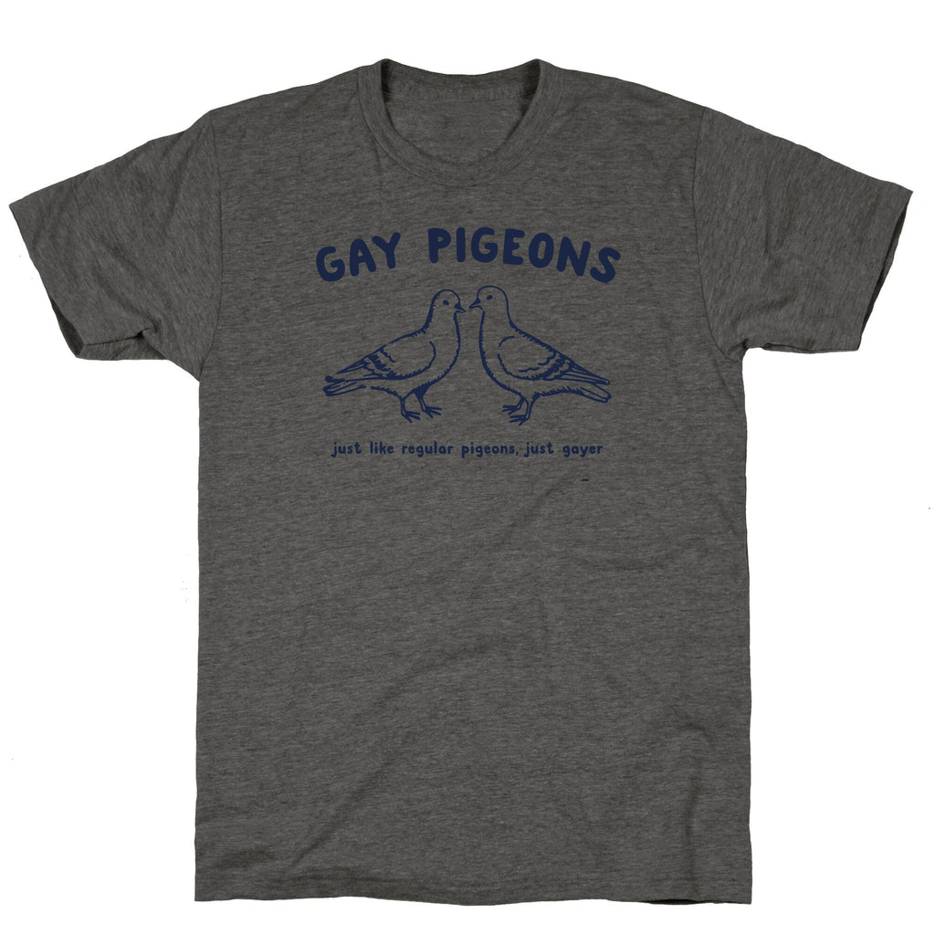 Gay Pigeons Unisex Triblend - Adult & Kids T-Shirts, Sweatshirts & Hoodies apparel design preview 1
