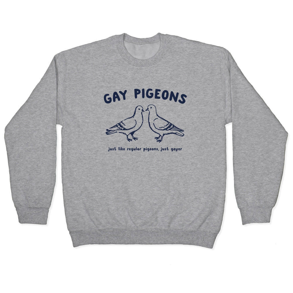 Gay Pigeons Crewneck - Adult & Kids T-Shirts, Sweatshirts & Hoodies apparel design preview 1