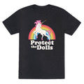 Protect The Dolls Unicorn Unisex Triblend - Adult & Kids T-Shirts, Sweatshirts & Hoodies apparel design preview 1