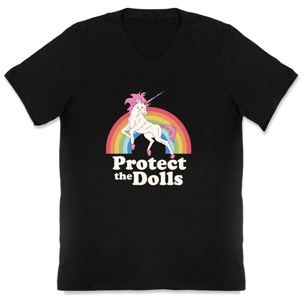 Protect The Dolls Unicorn V-Neck - Adult & Kids T-Shirts, Sweatshirts & Hoodies apparel design preview 1