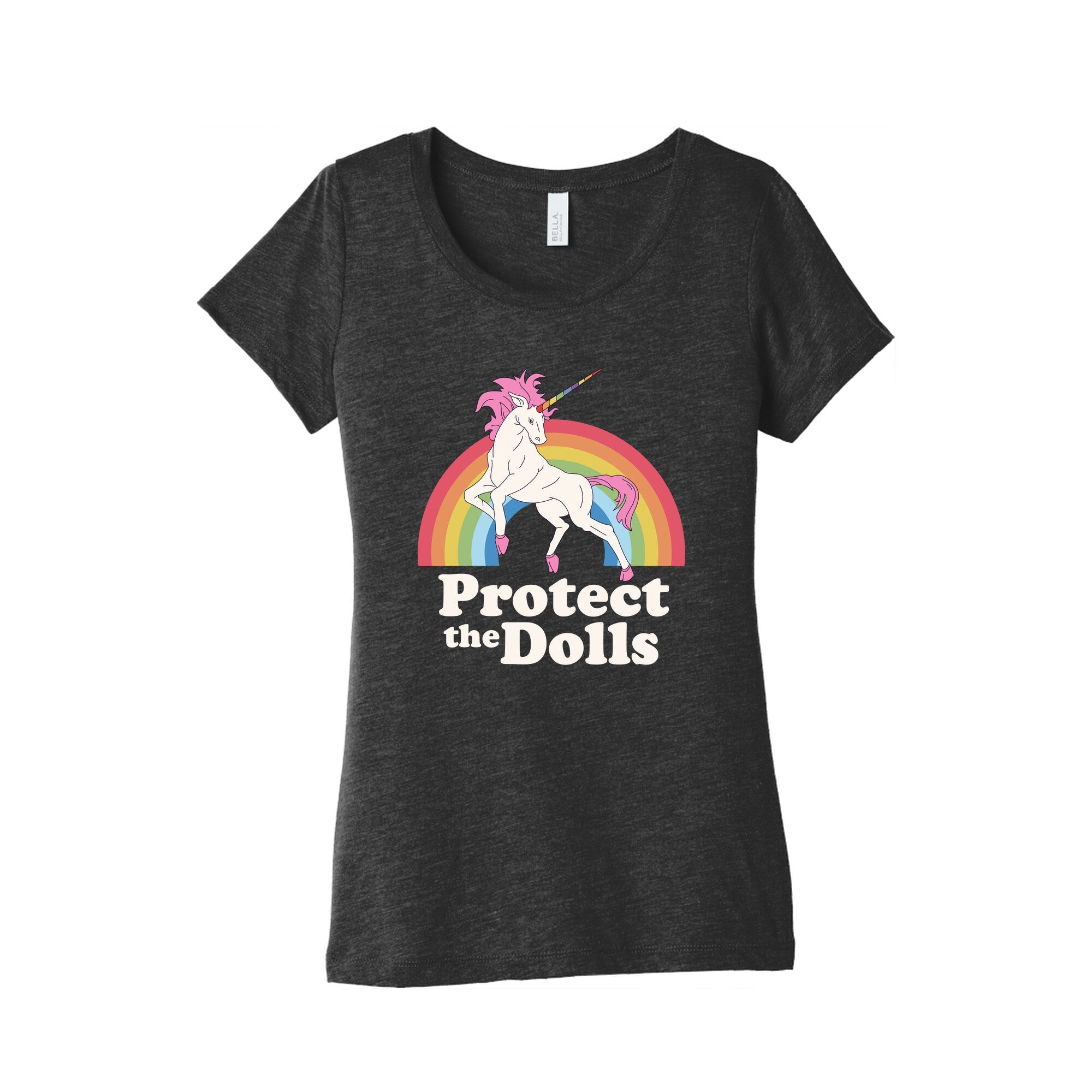 Protect The Dolls Unicorn Womens Triblend - Adult & Kids T-Shirts, Sweatshirts & Hoodies apparel design preview 1