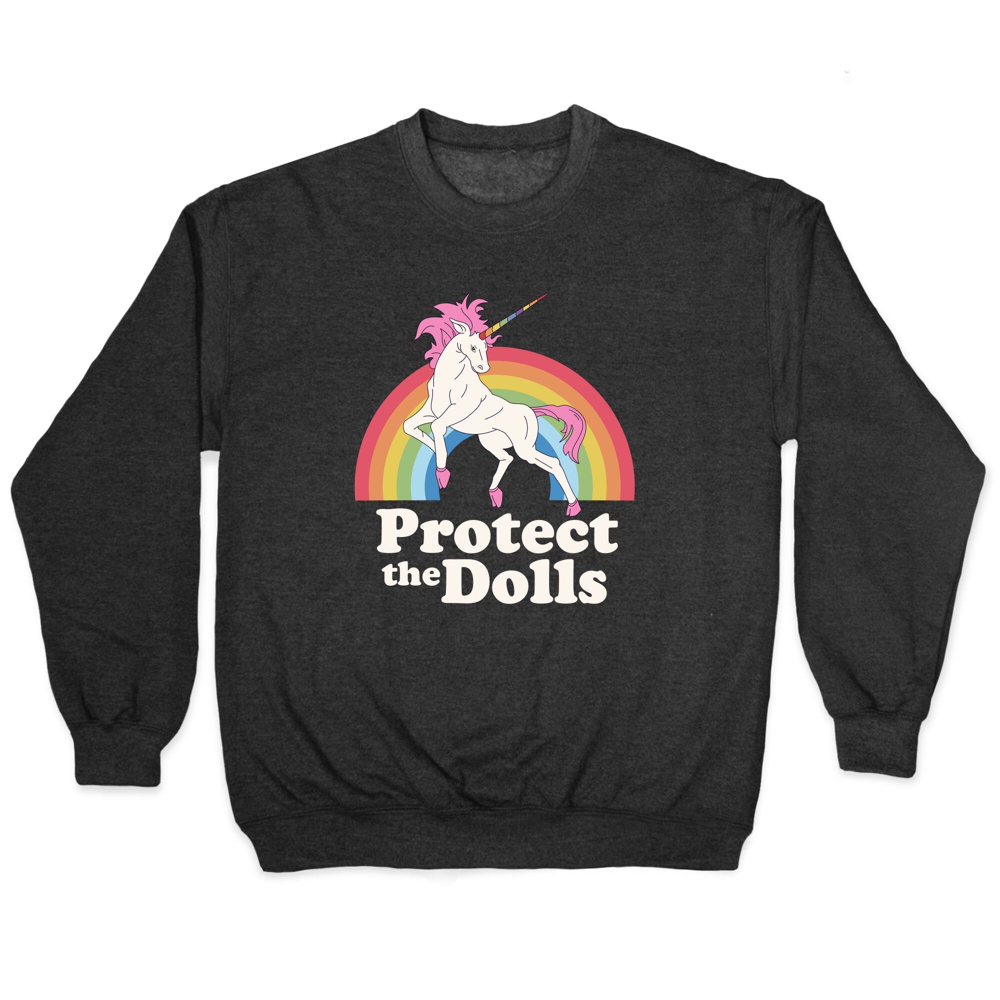 Protect The Dolls Unicorn Crewneck - Adult & Kids T-Shirts, Sweatshirts & Hoodies apparel design preview 1