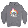 Protect The Dolls Unicorn - Adult & Kids T-Shirts, Sweatshirts & Hoodies apparel design preview 1