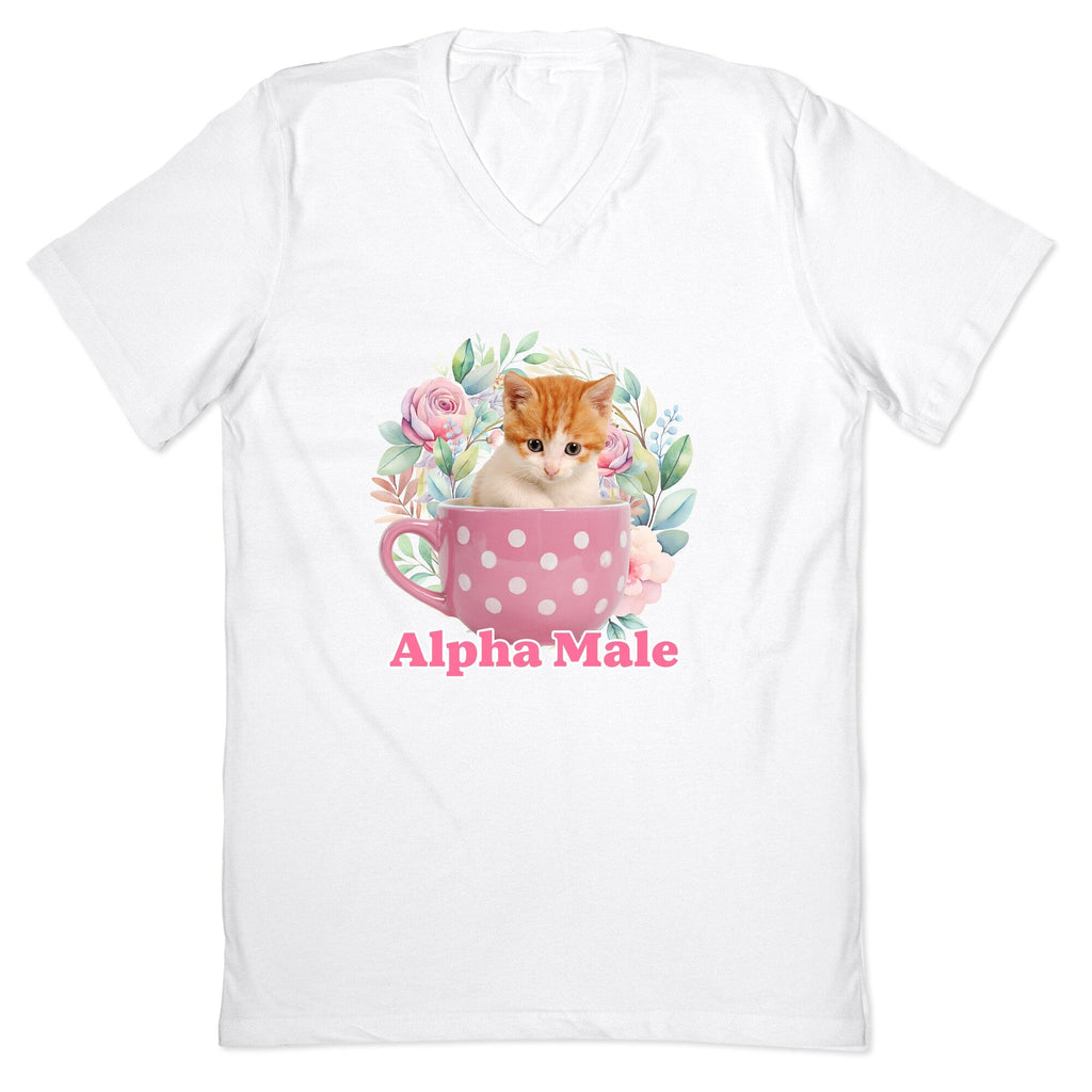 Alpha Male Kitten V-Neck - Adult & Kids T-Shirts, Sweatshirts & Hoodies apparel design preview 1