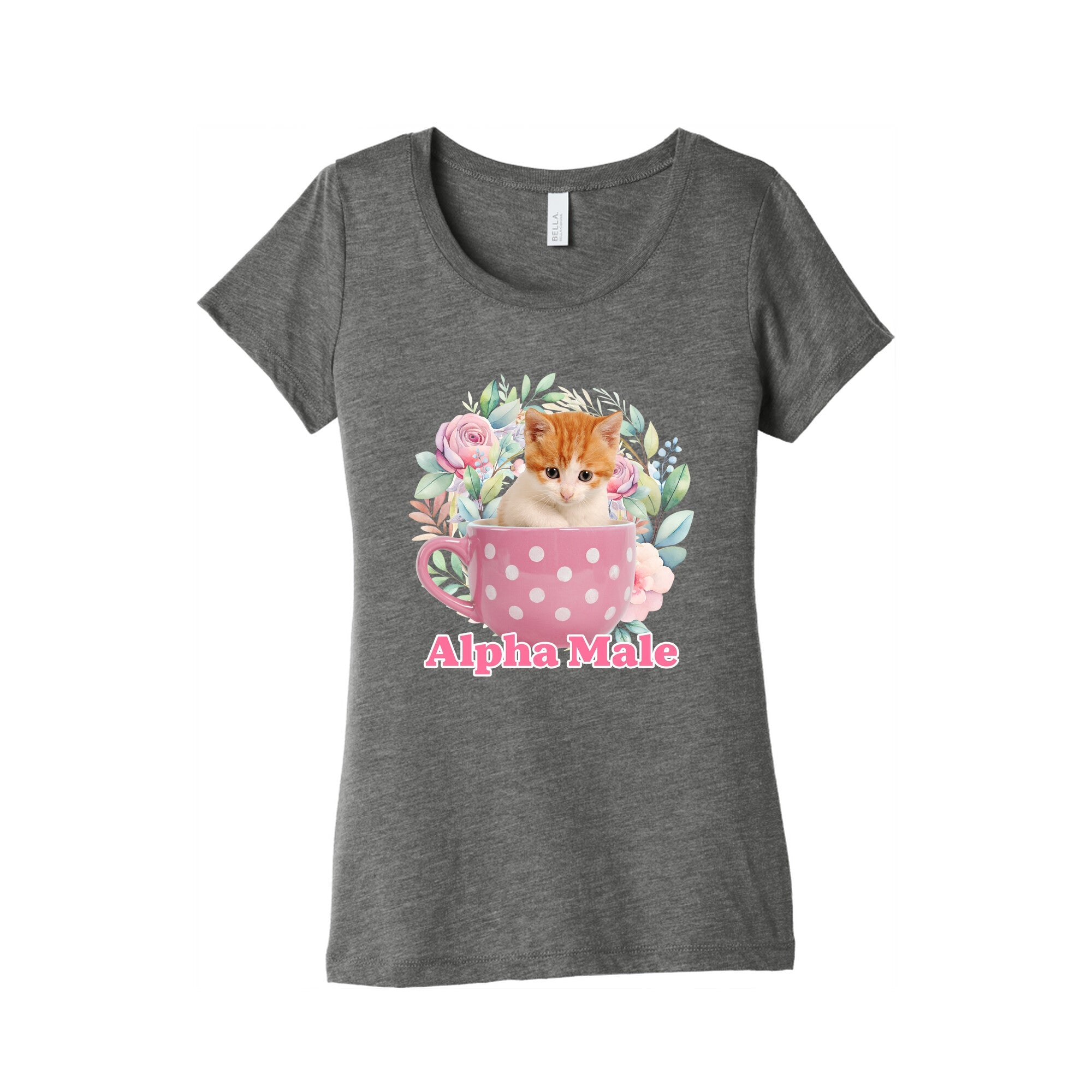Alpha Male Kitten Womens Triblend - Adult & Kids T-Shirts, Sweatshirts & Hoodies apparel design preview 1