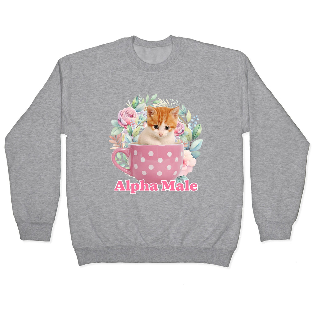 Alpha Male Kitten Crewneck - Adult & Kids T-Shirts, Sweatshirts & Hoodies apparel design preview 1