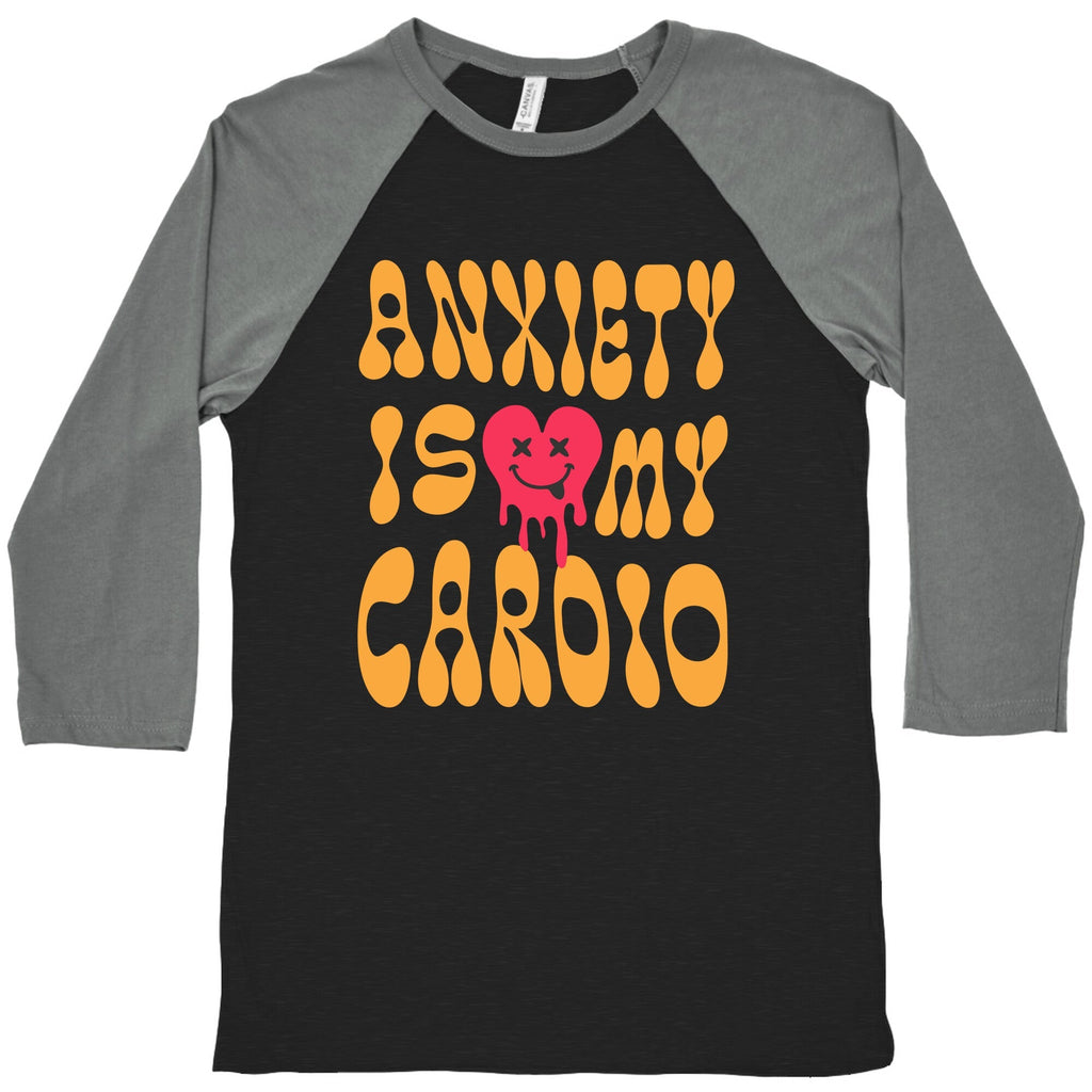 Anxiety Is My Cardio Baseball - Adult & Kids T-Shirts, Sweatshirts & Hoodies apparel design preview 1