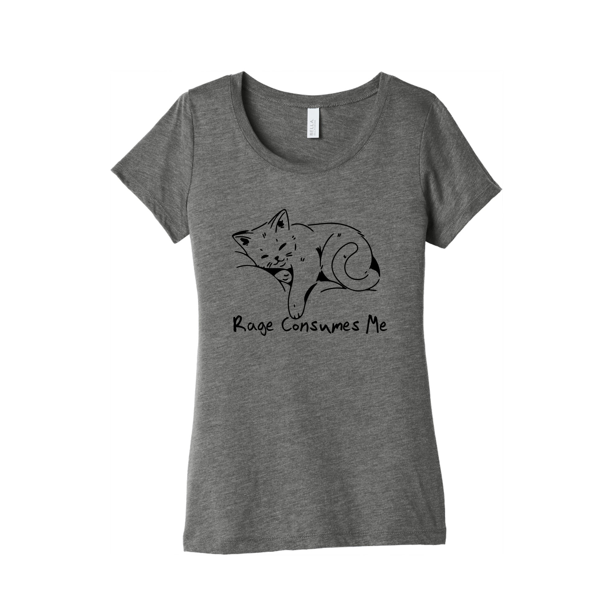 Rage Consumes Me Kitten Womens Triblend - Adult & Kids T-Shirts, Sweatshirts & Hoodies apparel design preview 1