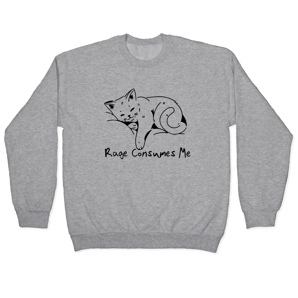 Rage Consumes Me Kitten Crewneck - Adult & Kids T-Shirts, Sweatshirts & Hoodies apparel design preview 1