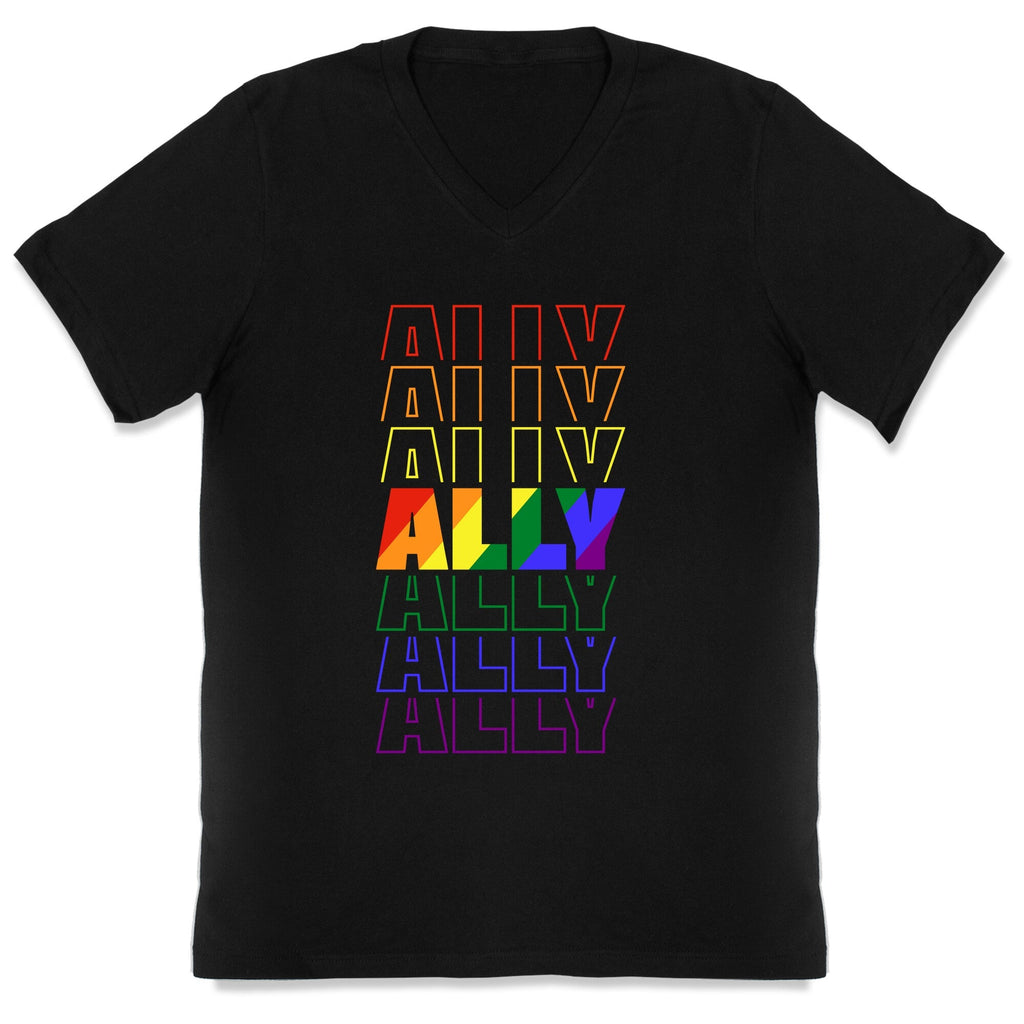 Ally LGBTQ V-Neck - Adult & Kids T-Shirts, Sweatshirts & Hoodies apparel design preview 1
