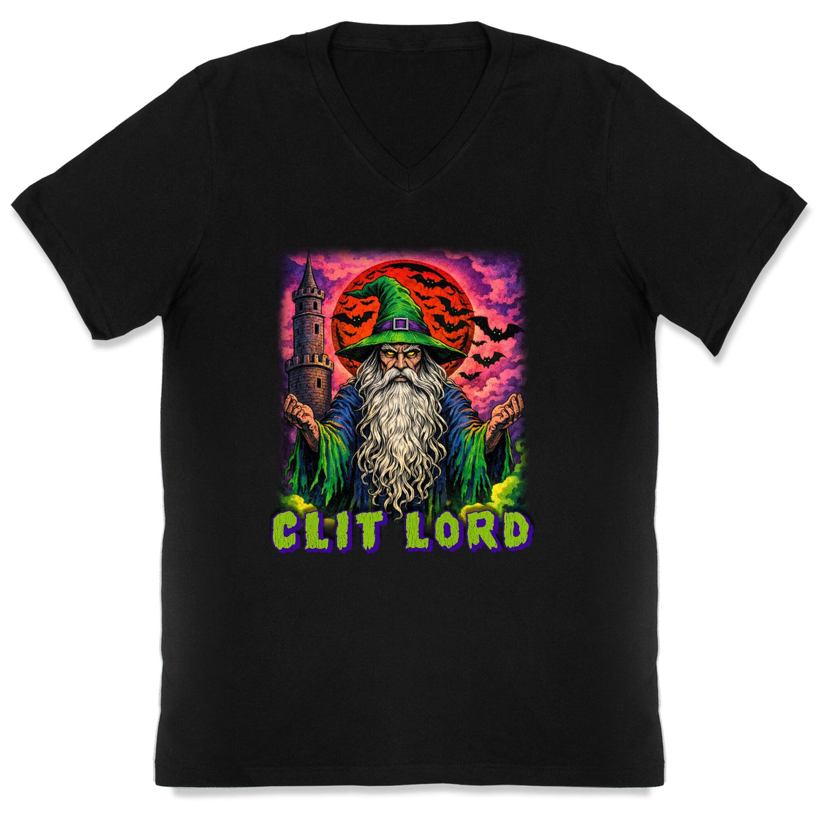 Clit Lord V-Neck - Adult & Kids T-Shirts, Sweatshirts & Hoodies apparel design preview 1