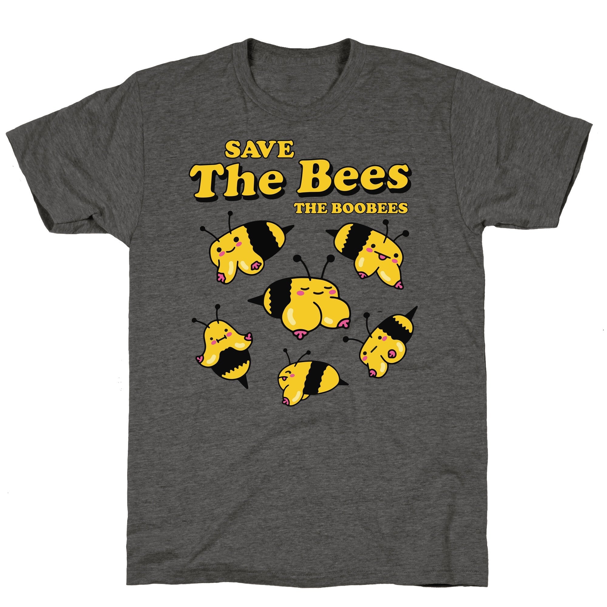 Save The Bees Boobees Unisex Triblend - Adult & Kids T-Shirts, Sweatshirts & Hoodies apparel design preview 1