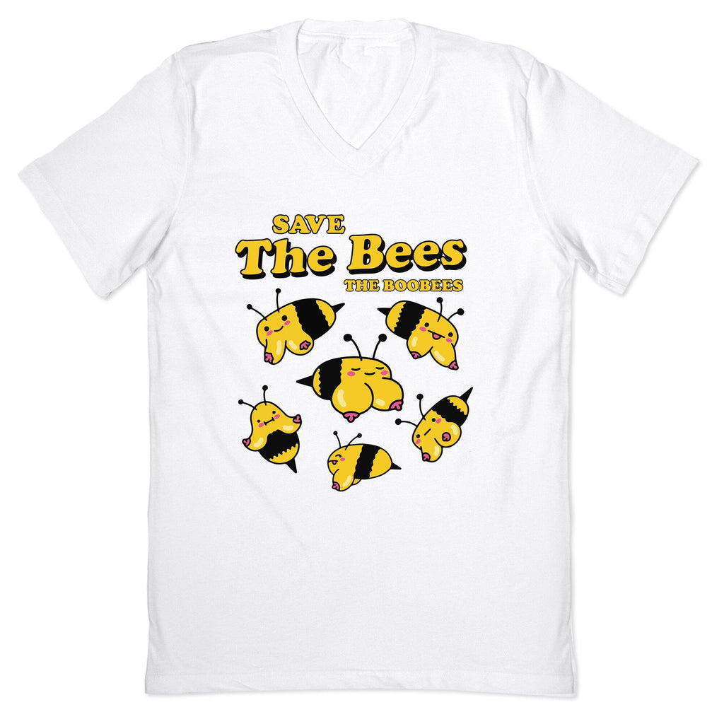 Save The Bees Boobees V-Neck - Adult & Kids T-Shirts, Sweatshirts & Hoodies apparel design preview 1