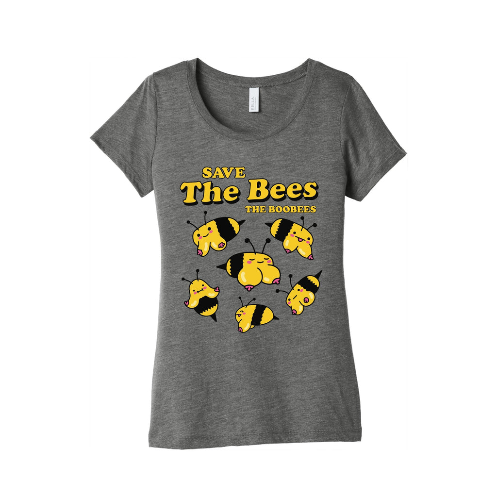 Save The Bees Boobees Womens Triblend - Adult & Kids T-Shirts, Sweatshirts & Hoodies apparel design preview 1