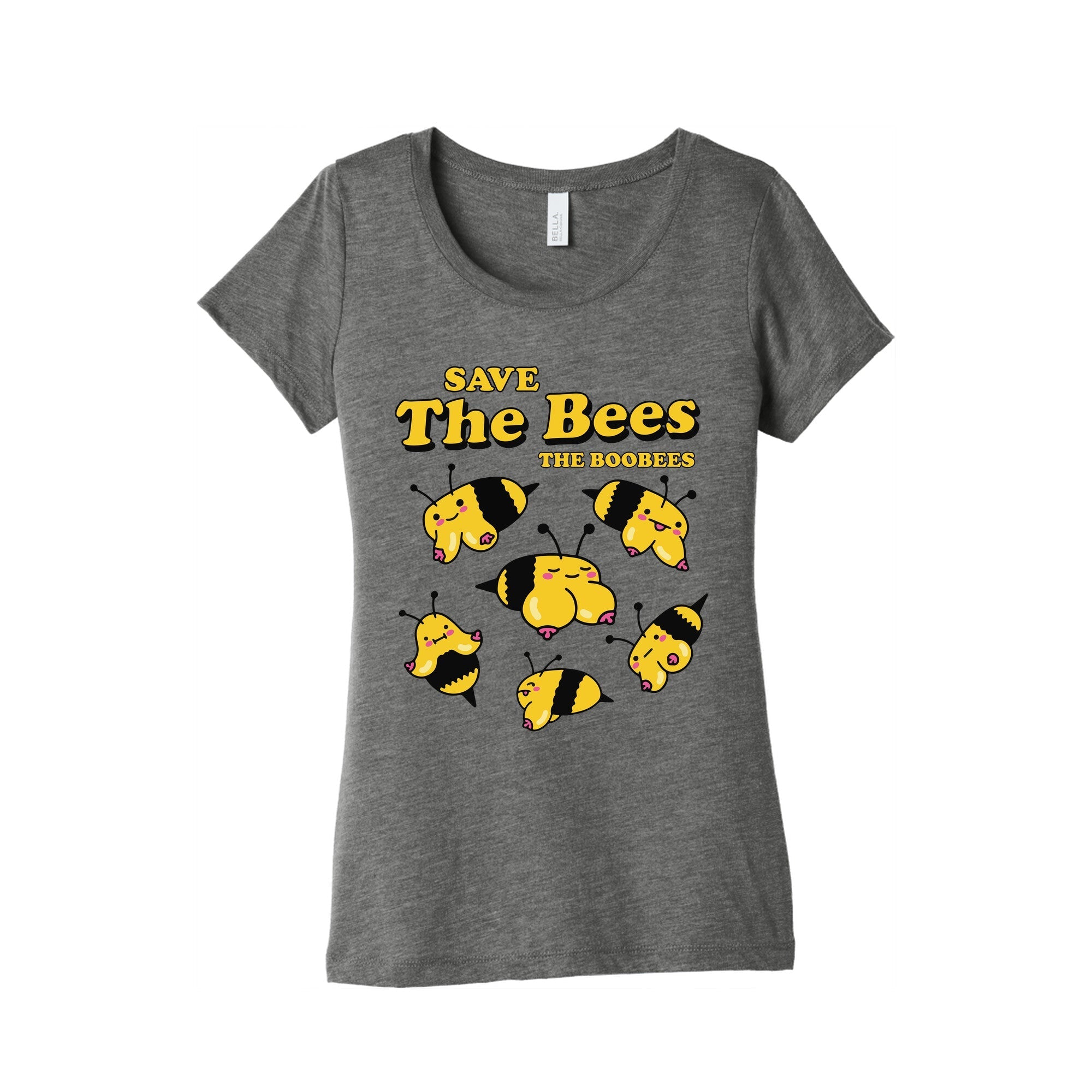 Save The Bees Boobees Womens Triblend - Adult & Kids T-Shirts, Sweatshirts & Hoodies apparel design preview 1