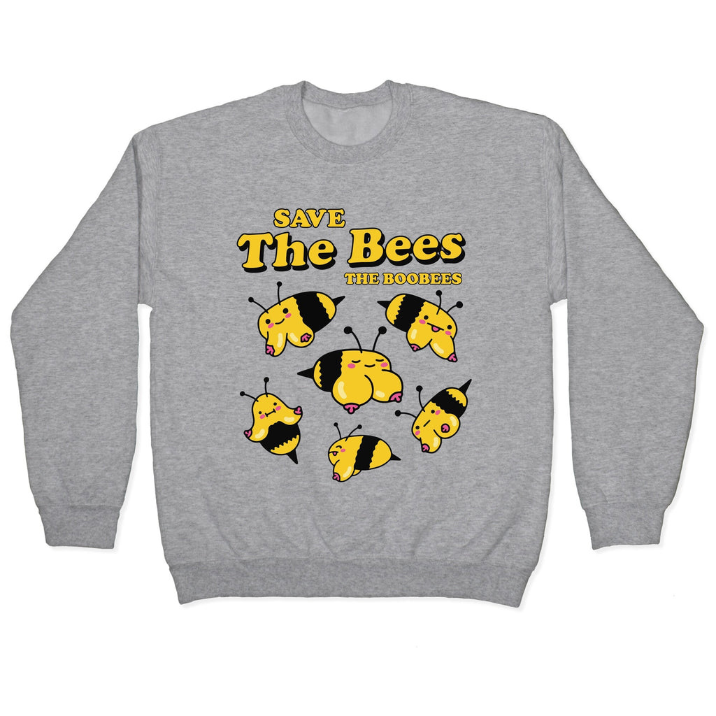 Save The Bees Boobees Crewneck - Adult & Kids T-Shirts, Sweatshirts & Hoodies apparel design preview 1