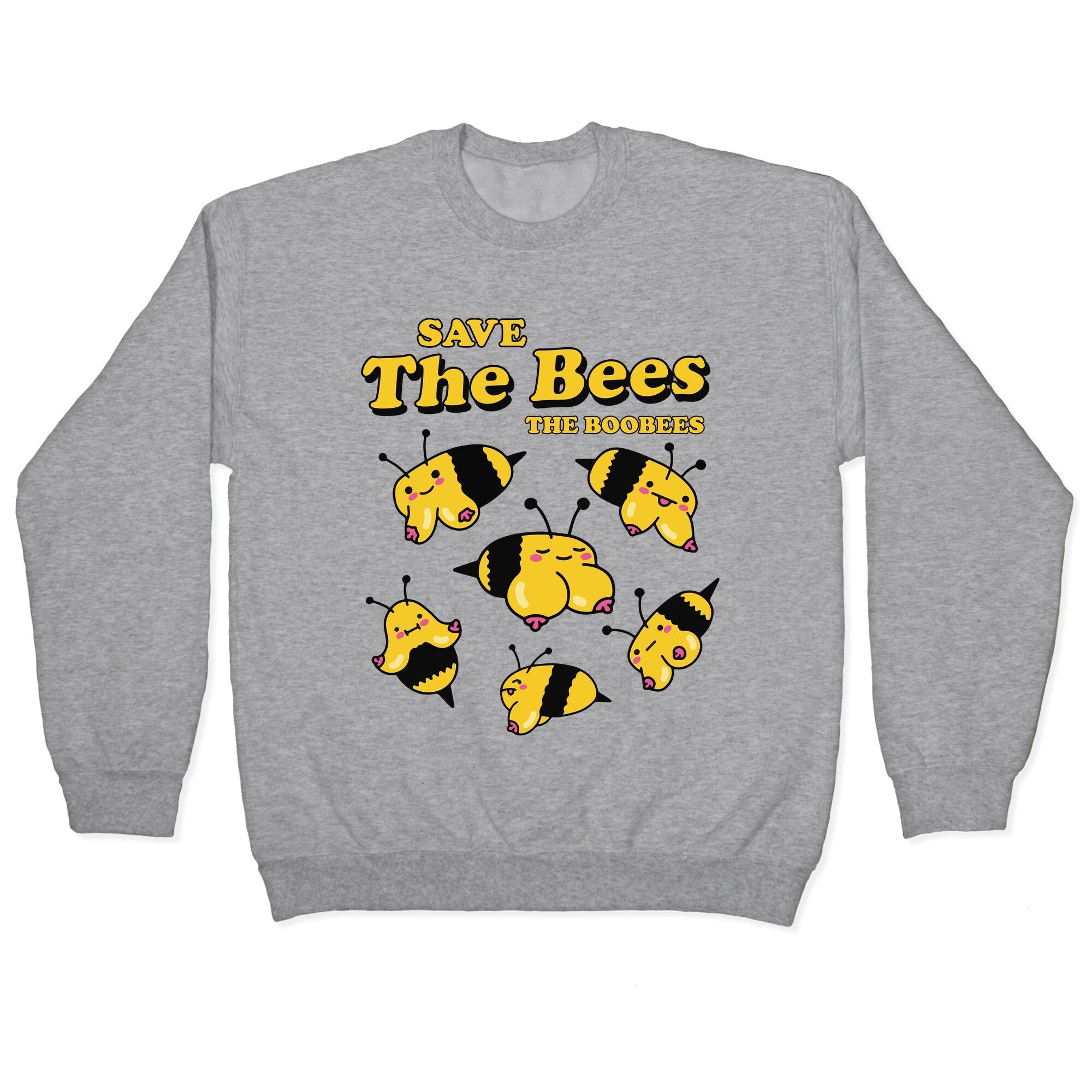 Save The Bees Boobees Crewneck - Adult & Kids T-Shirts, Sweatshirts & Hoodies apparel design preview 1