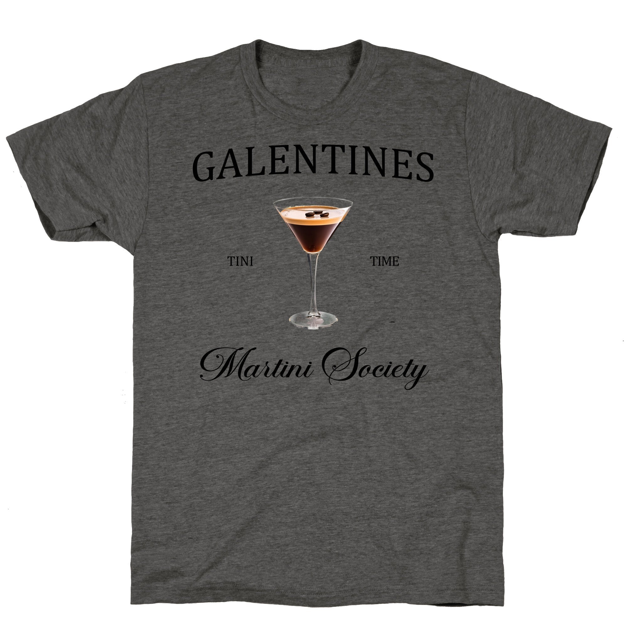 Galentines Tini Time Unisex Triblend - Adult & Kids T-Shirts, Sweatshirts & Hoodies apparel design preview 1