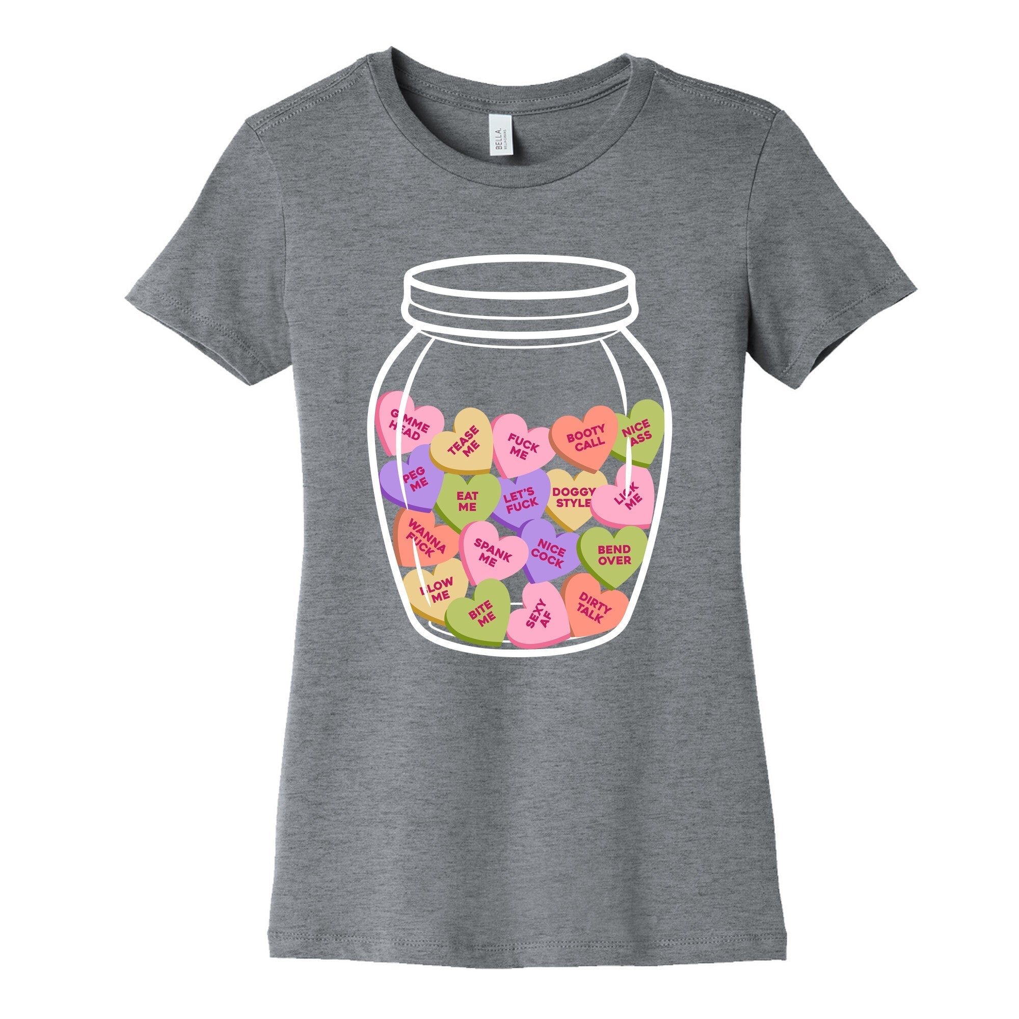 Candy Hearts NSFW Womens Cotton - Adult & Kids T-Shirts, Sweatshirts & Hoodies apparel design preview 1