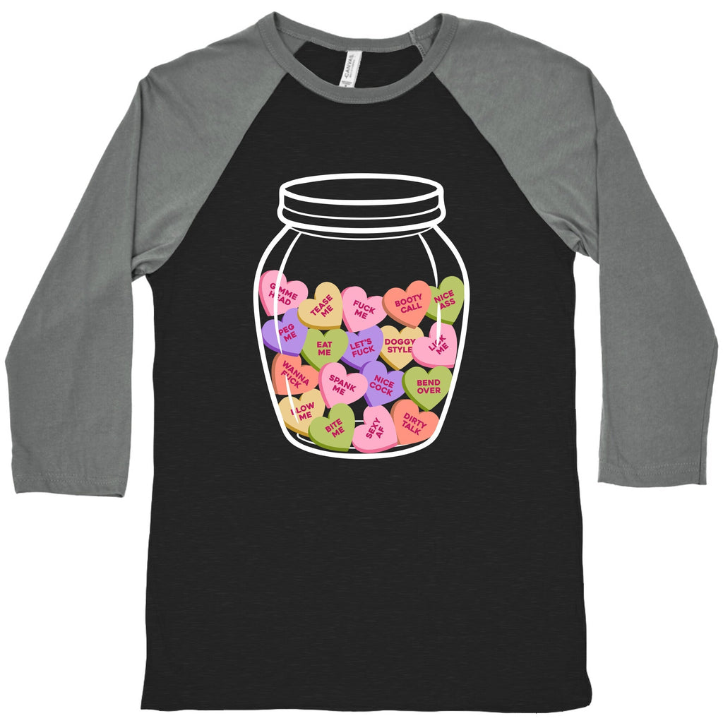 Candy Hearts NSFW Baseball - Adult & Kids T-Shirts, Sweatshirts & Hoodies apparel design preview 1