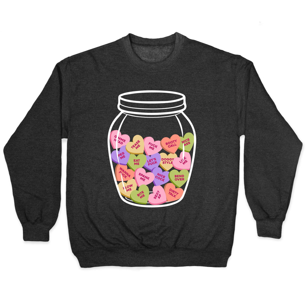 Candy Hearts NSFW Crewneck - Adult & Kids T-Shirts, Sweatshirts & Hoodies apparel design preview 1