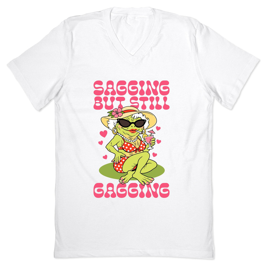 Sagging But Still Gagging V-Neck - Adult & Kids T-Shirts, Sweatshirts & Hoodies apparel design preview 1