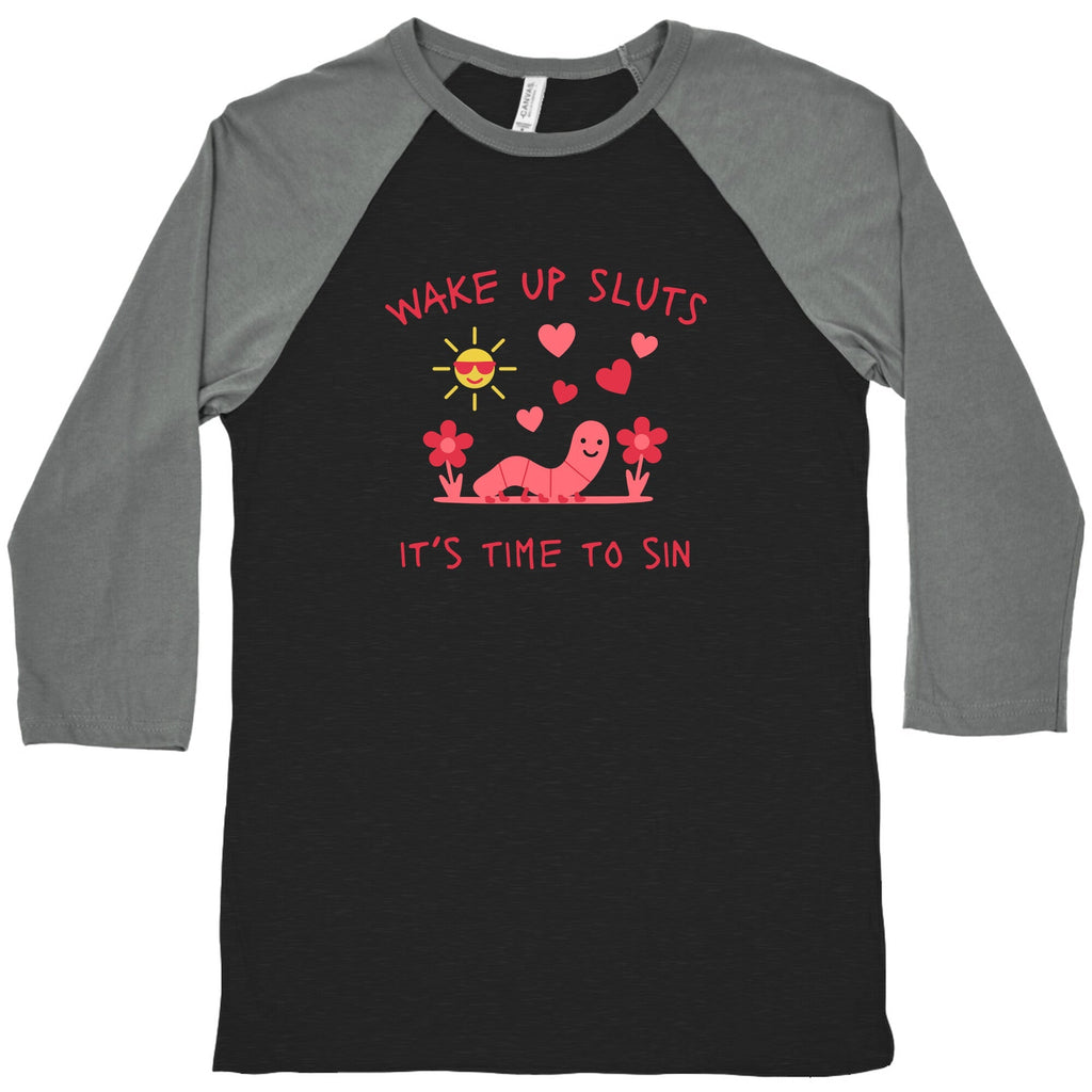 Wake Up Sluts Valentines Edition Baseball - Adult & Kids T-Shirts, Sweatshirts & Hoodies apparel design preview 1