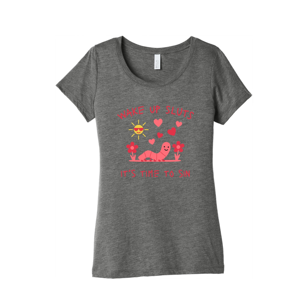 Wake Up Sluts Valentines Edition Womens Triblend - Adult & Kids T-Shirts, Sweatshirts & Hoodies apparel design preview 1