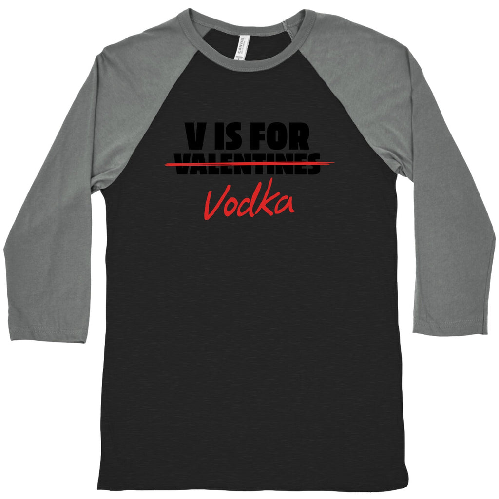 V Is For Vodka Baseball - Adult & Kids T-Shirts, Sweatshirts & Hoodies apparel design preview 1