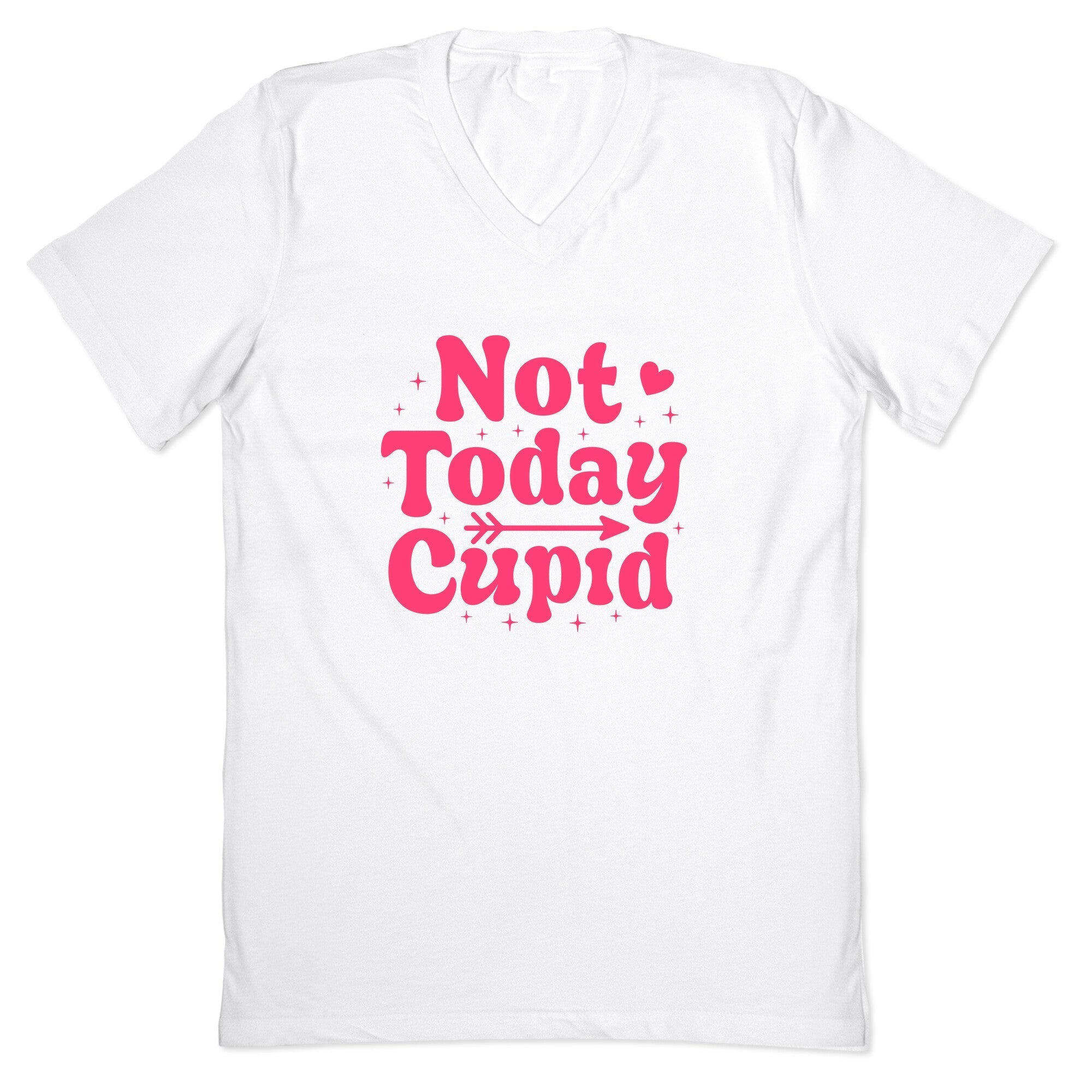 Not Today Cupid V-Neck - Adult & Kids T-Shirts, Sweatshirts & Hoodies apparel design preview 1
