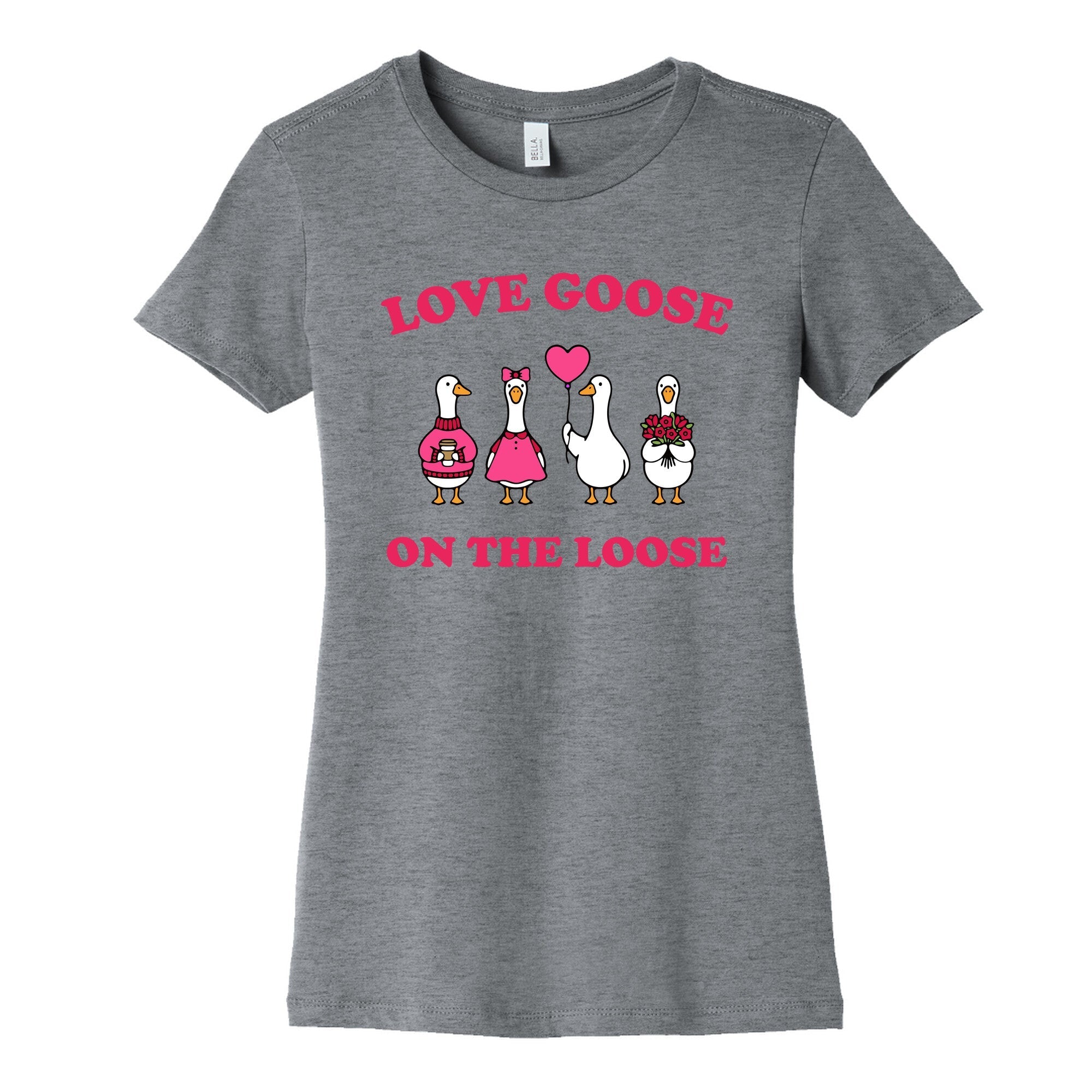 Love Goose On The Loose Womens Cotton - Adult & Kids T-Shirts, Sweatshirts & Hoodies apparel design preview 1