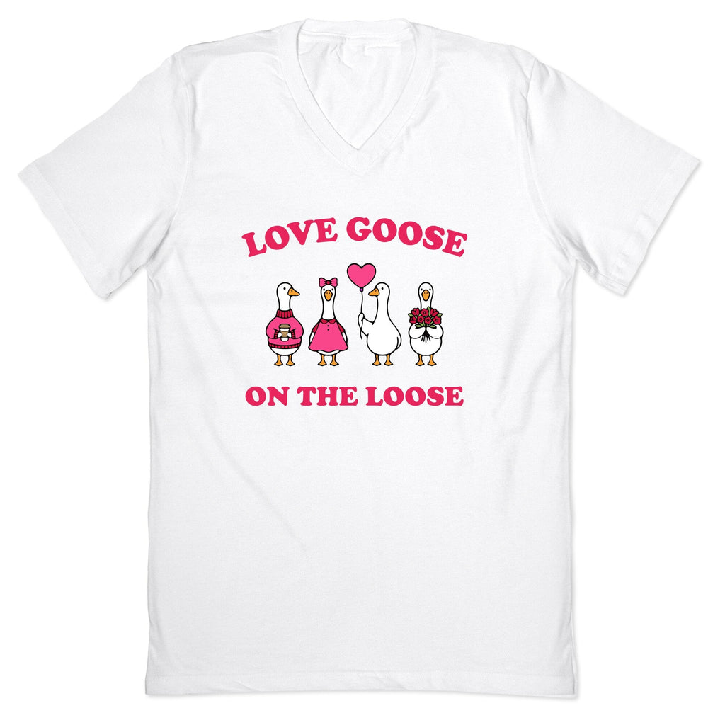 Love Goose On The Loose V-Neck - Adult & Kids T-Shirts, Sweatshirts & Hoodies apparel design preview 1