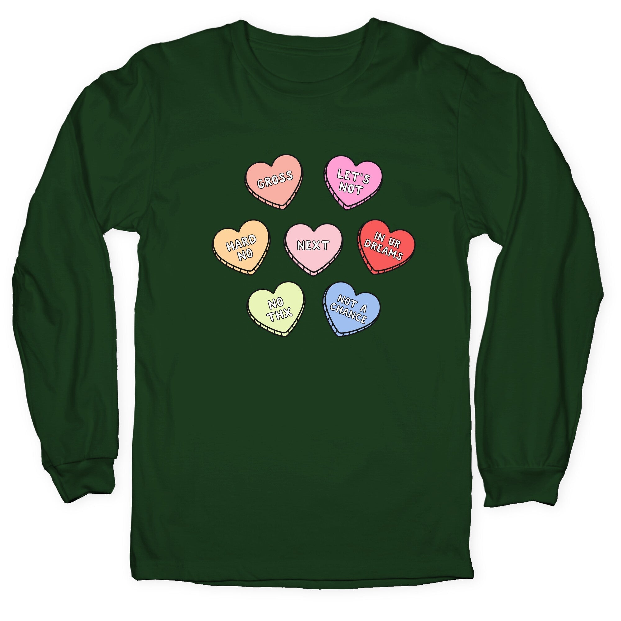 Sarcastic Candy Hearts - Adult & Kids T-Shirts, Sweatshirts & Hoodies apparel design preview 1