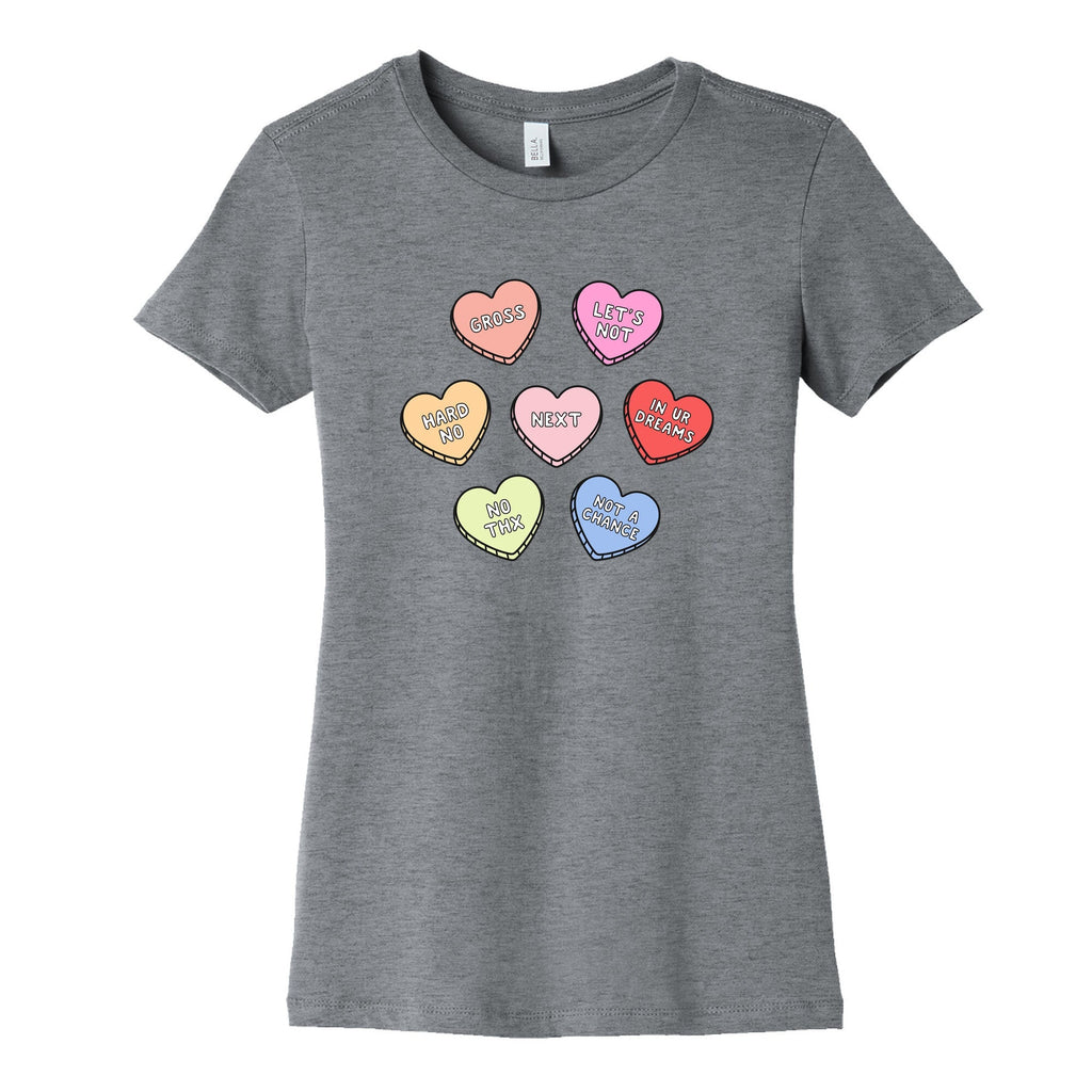 Sarcastic Candy Hearts Womens Cotton - Adult & Kids T-Shirts, Sweatshirts & Hoodies apparel design preview 1