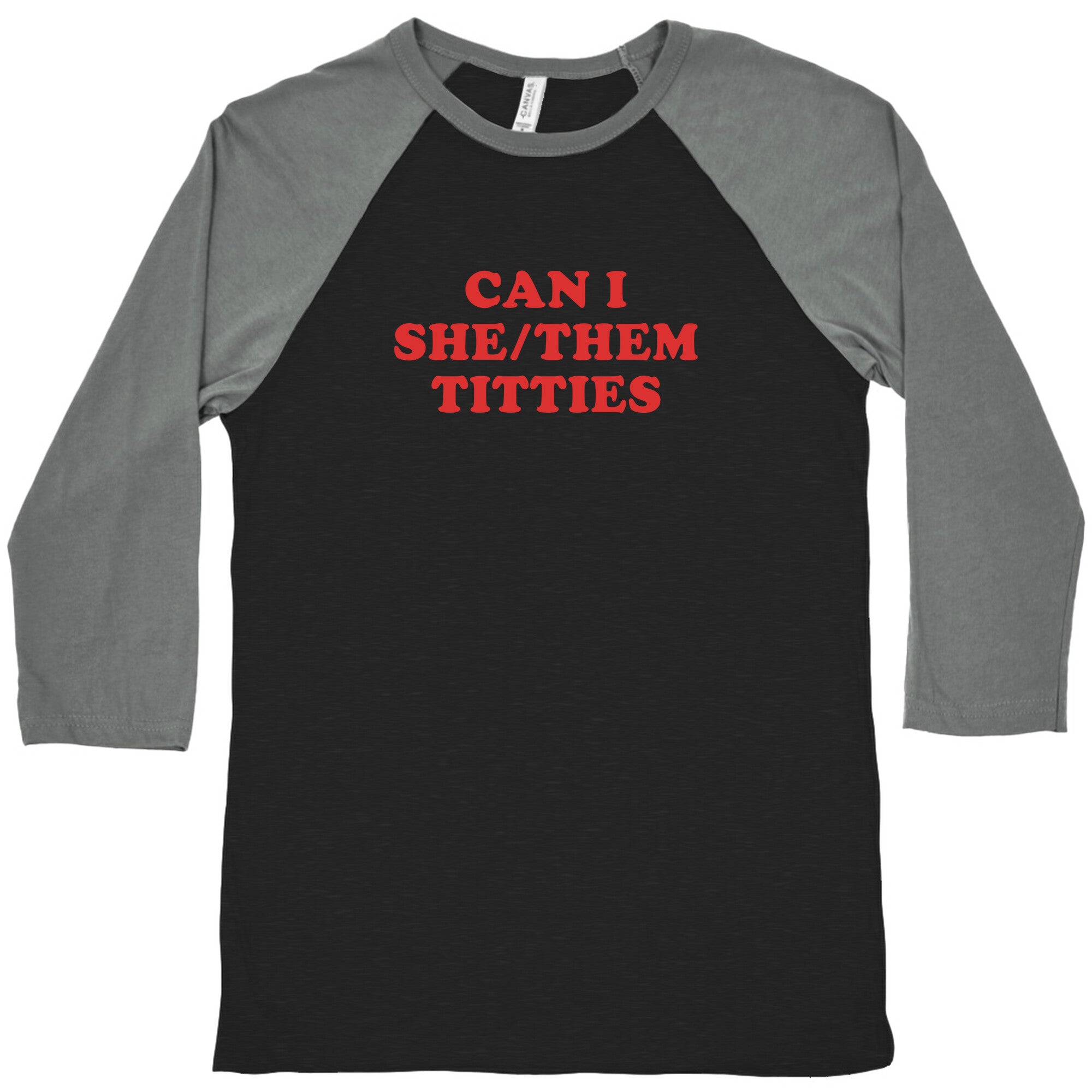 Can I She/Them Titties? Baseball - Adult & Kids T-Shirts, Sweatshirts & Hoodies apparel design preview 1