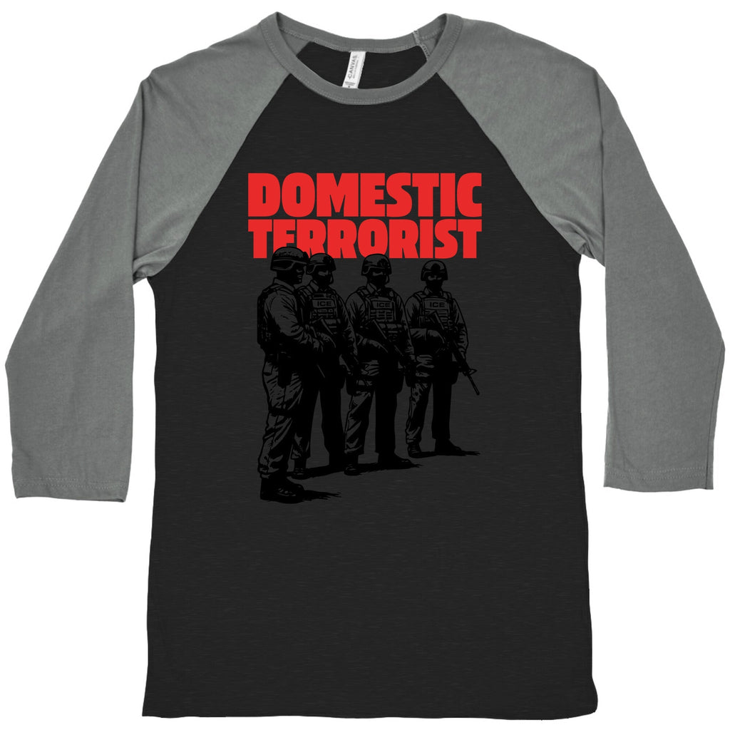 Domestic Terrorist Baseball - Adult & Kids T-Shirts, Sweatshirts & Hoodies apparel design preview 1