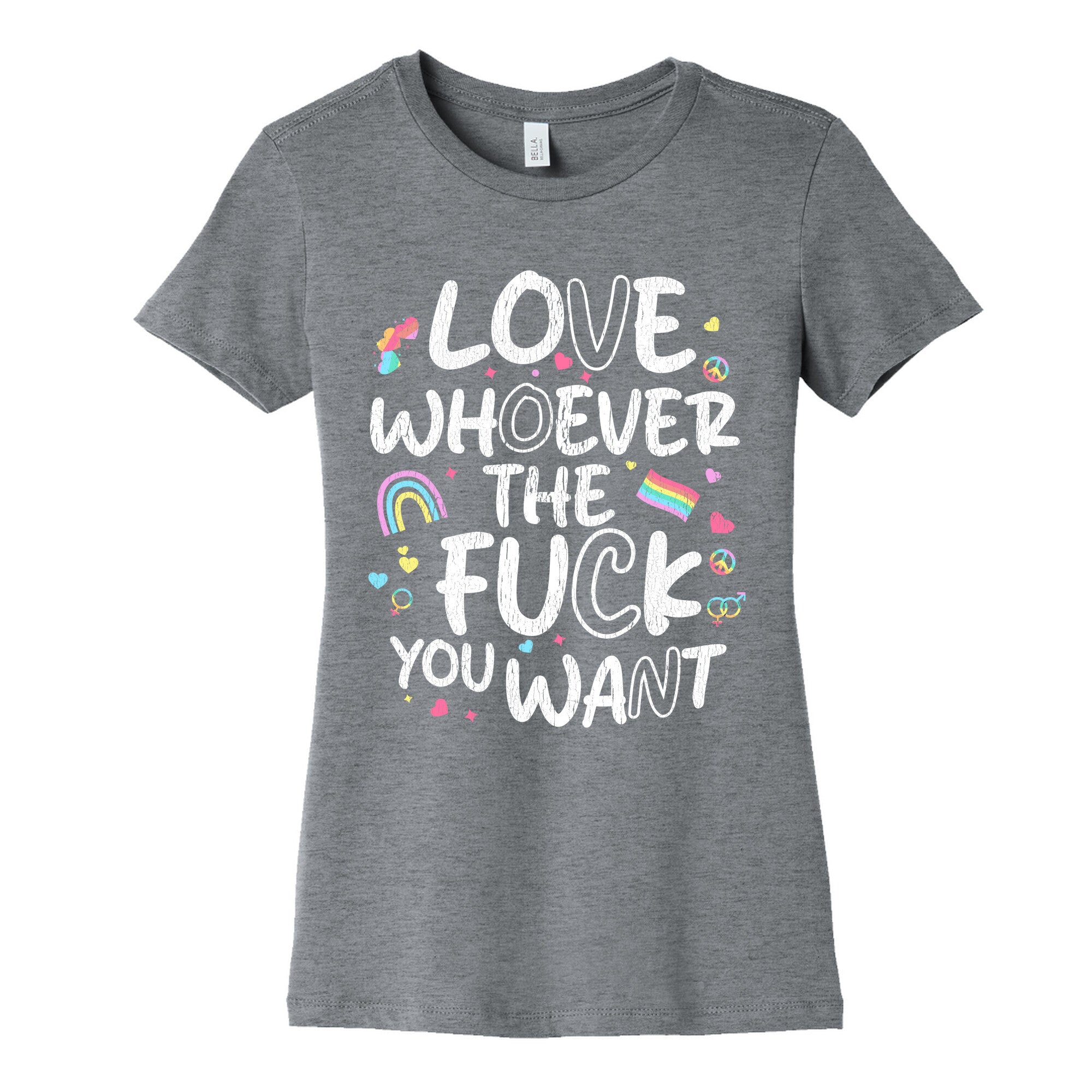 Love Whoever The Fuck You Want Womens Cotton - Adult & Kids T-Shirts, Sweatshirts & Hoodies apparel design preview 1
