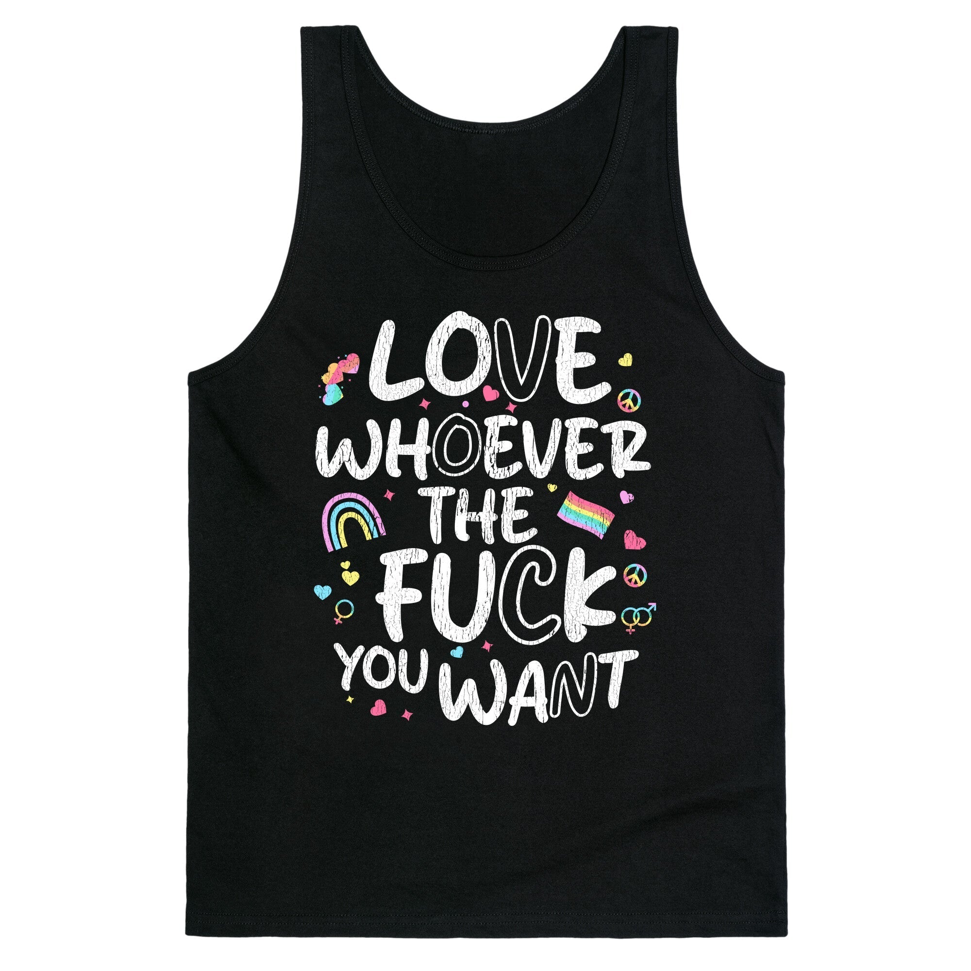 Love Whoever The Fuck You Want Tank Top - Adult & Kids T-Shirts, Sweatshirts & Hoodies apparel design preview 1