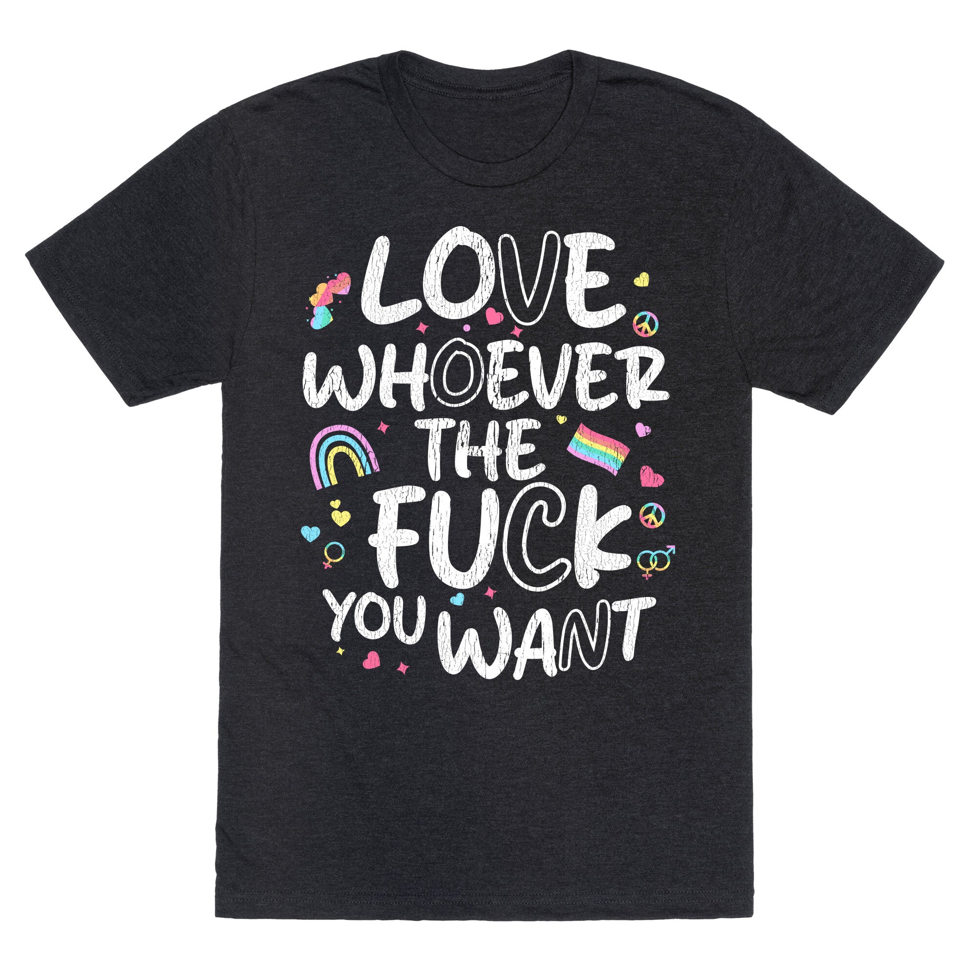 Love Whoever The Fuck You Want Unisex Triblend - Adult & Kids T-Shirts, Sweatshirts & Hoodies apparel design preview 1