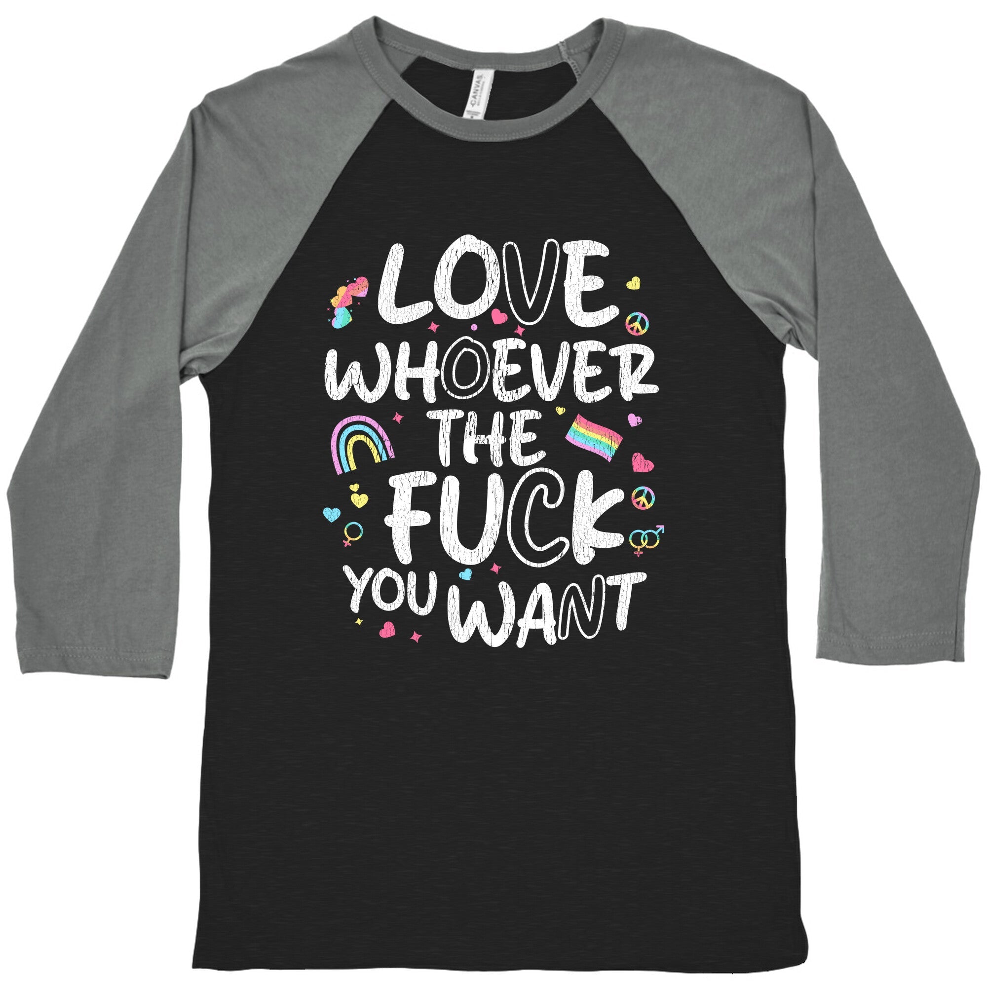 Love Whoever The Fuck You Want Baseball - Adult & Kids T-Shirts, Sweatshirts & Hoodies apparel design preview 1
