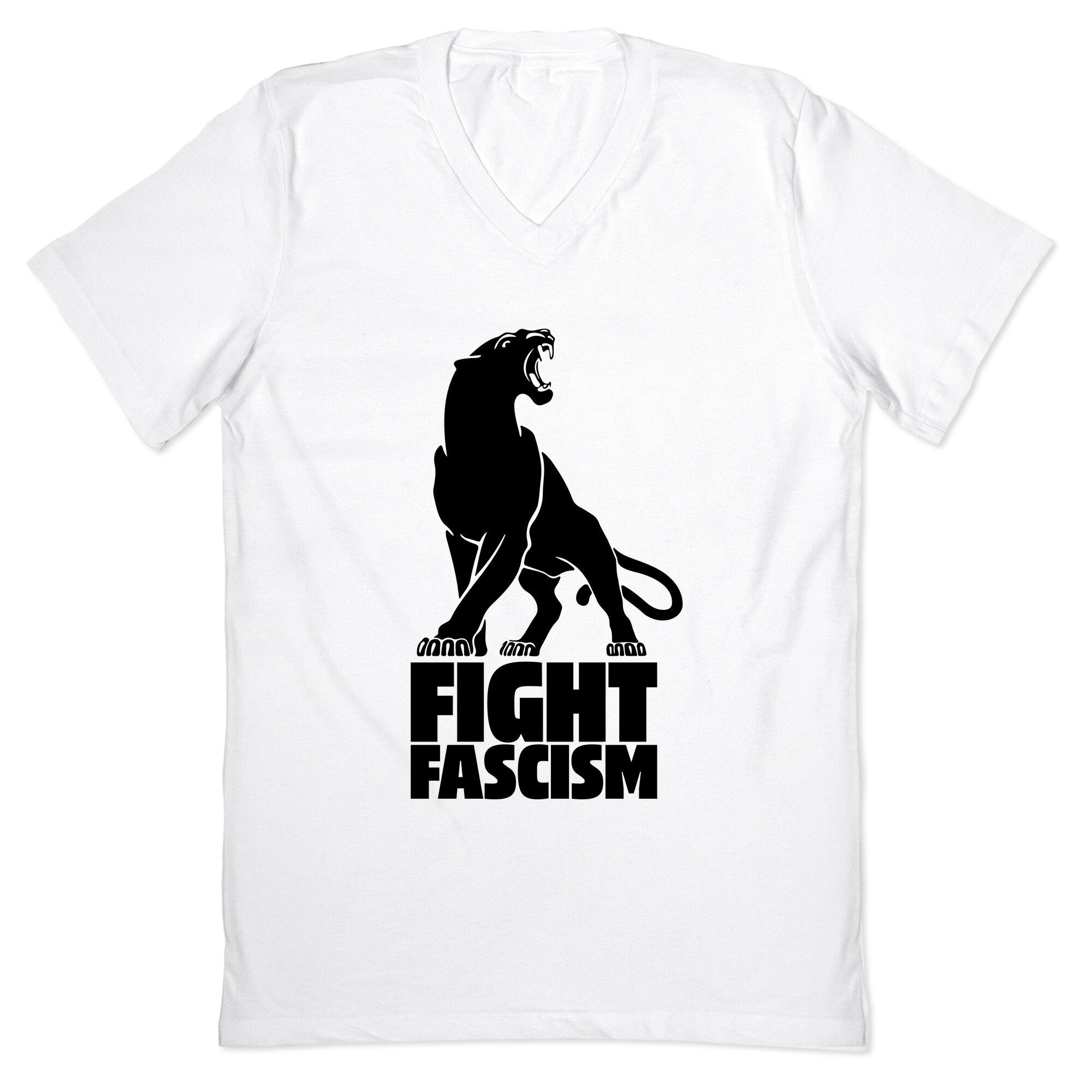 Fight Fascism V-Neck - Adult & Kids T-Shirts, Sweatshirts & Hoodies apparel design preview 1