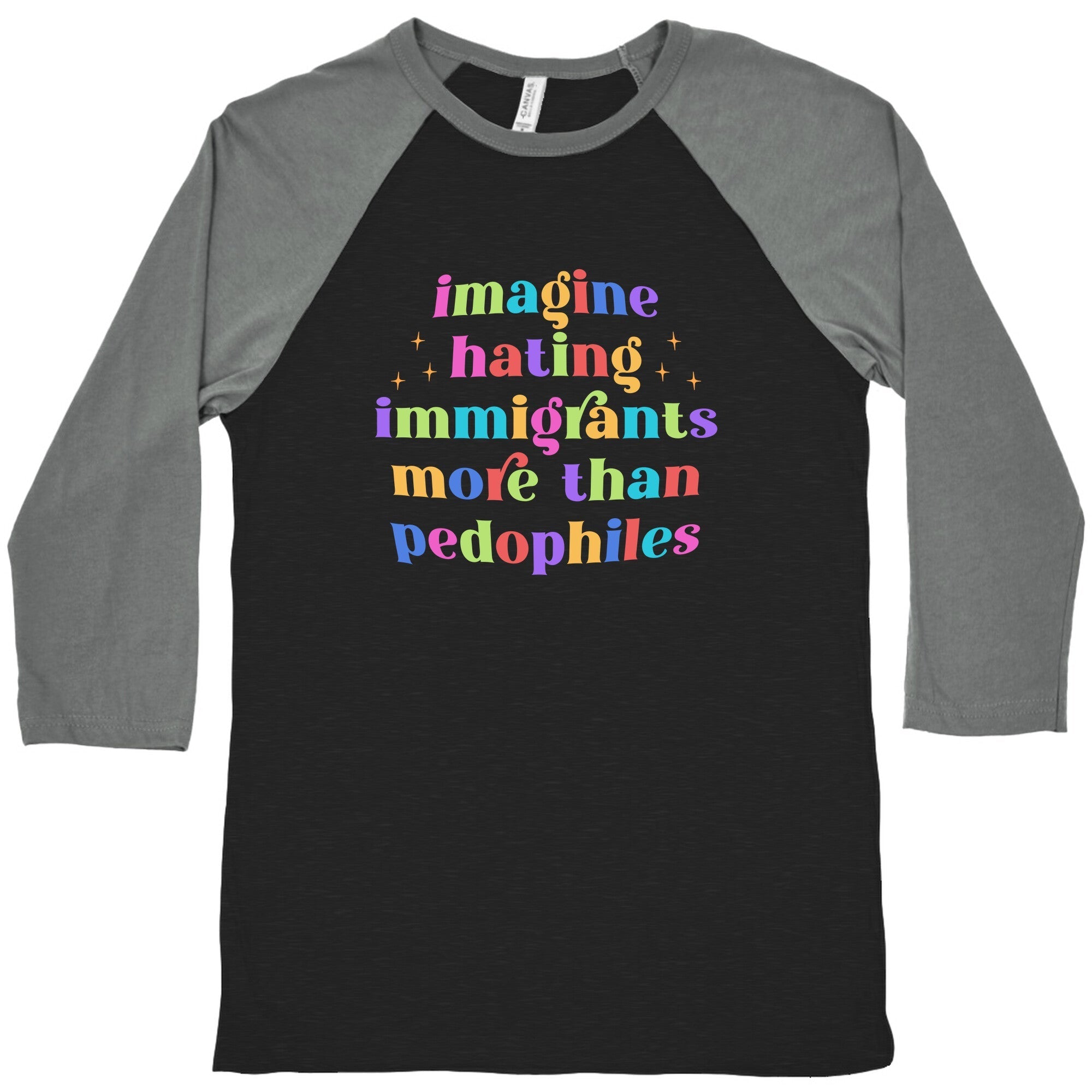 Imagine Hating Immigrants Baseball - Adult & Kids T-Shirts, Sweatshirts & Hoodies apparel design preview 1